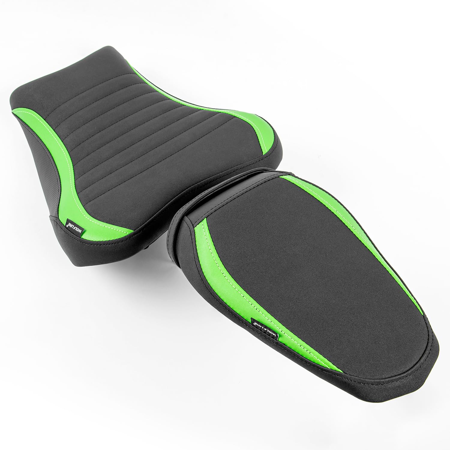 Ensemble de coussins de siège conducteur avant en cuir pour moto adapté pour Z900 Z 900 2017 2018 2019 2020 2021 2022 2023 2024 Coussin arrière doux pour soulager la pression, vert