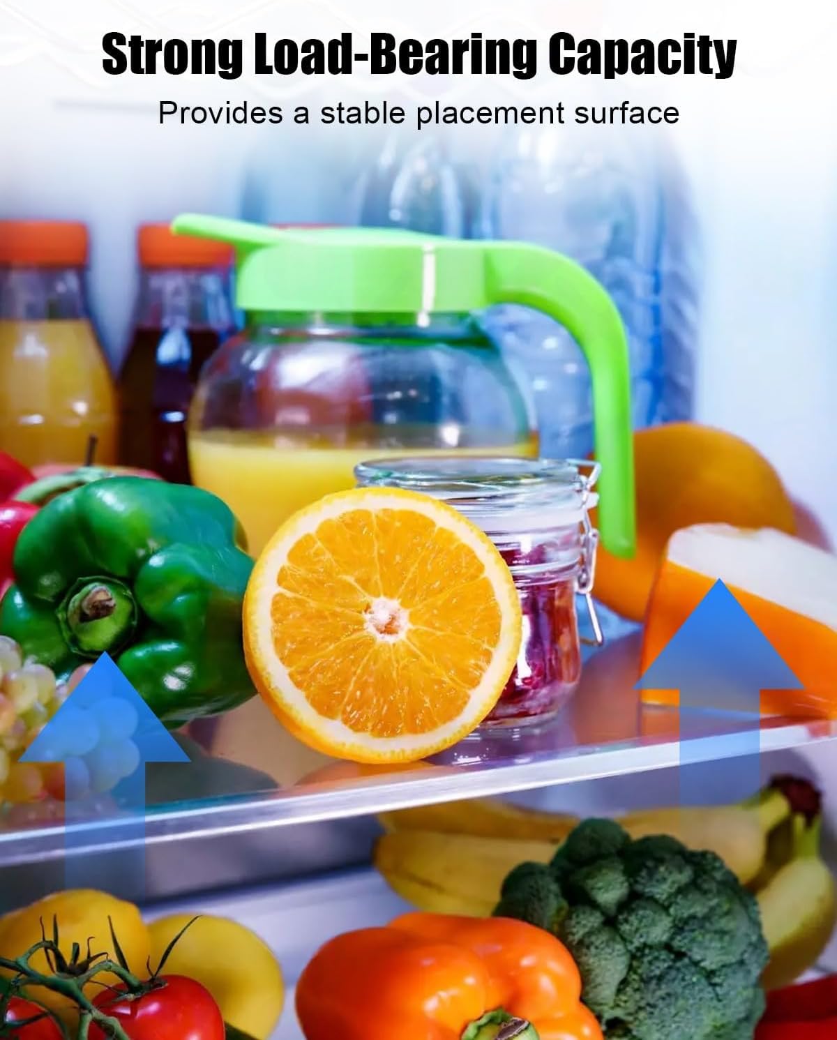 Upgraded MHL61952333 Refrigerator Glass Shelf Fit for LG Refrigerators, 25.87“ x 14.96” Refrigerator Glass Shelf Crisper Replace MHL61952323