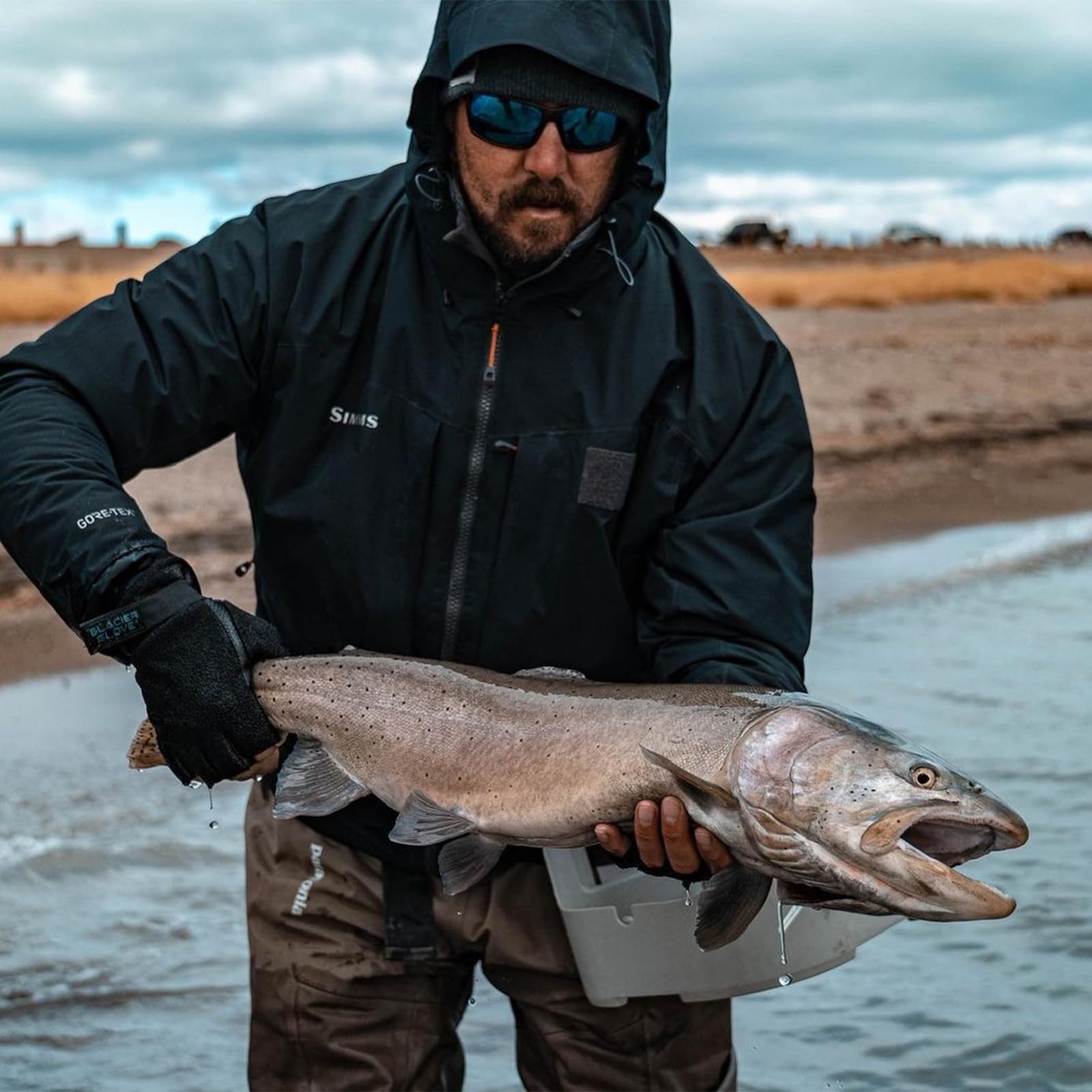 Glacier Glove Alaska River - Guantes de pesca unisex sin dedos, ligeros, transpirables, antideslizantes, con puños elásticos, para exteriores, pesca con mosca, remo, senderismo