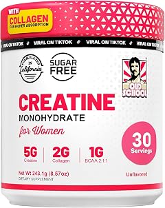 Old School Labs Creatine for Women Post-Workout Supplement - 5000mg Creatine 2000mg Hydrolyzed Bovine Collagen BCAA 2 1
