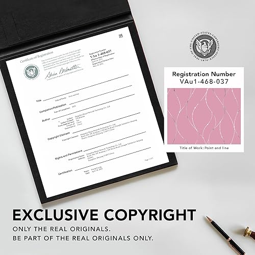 Miniatura 8 de Deconovo Cortina Opaca Corta, Cortina Rosa, Cortinas con Ojales Insonorizadas con Aislamiento Térmico, Impresión de Puntos de Línea Ondulada en