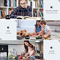 Vista 6 de Rotating Pomodoro Timer 5, 25, 10 50 Minutes Preset, Desk Productivity Flip Timer, ADHD Tool Cube Countdown Stopwatch, Vibration/High/Low