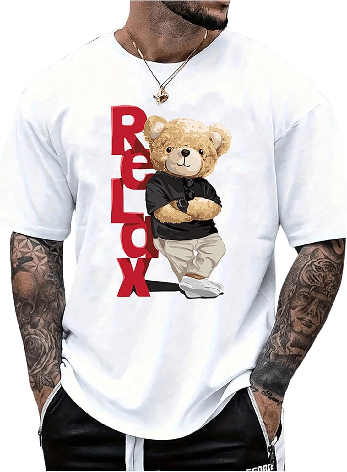 VIPWOLF Men's Graphic Y2K Tee Shirt Vintage Short Sleeve Crew Neck Novelty T Shirts Top