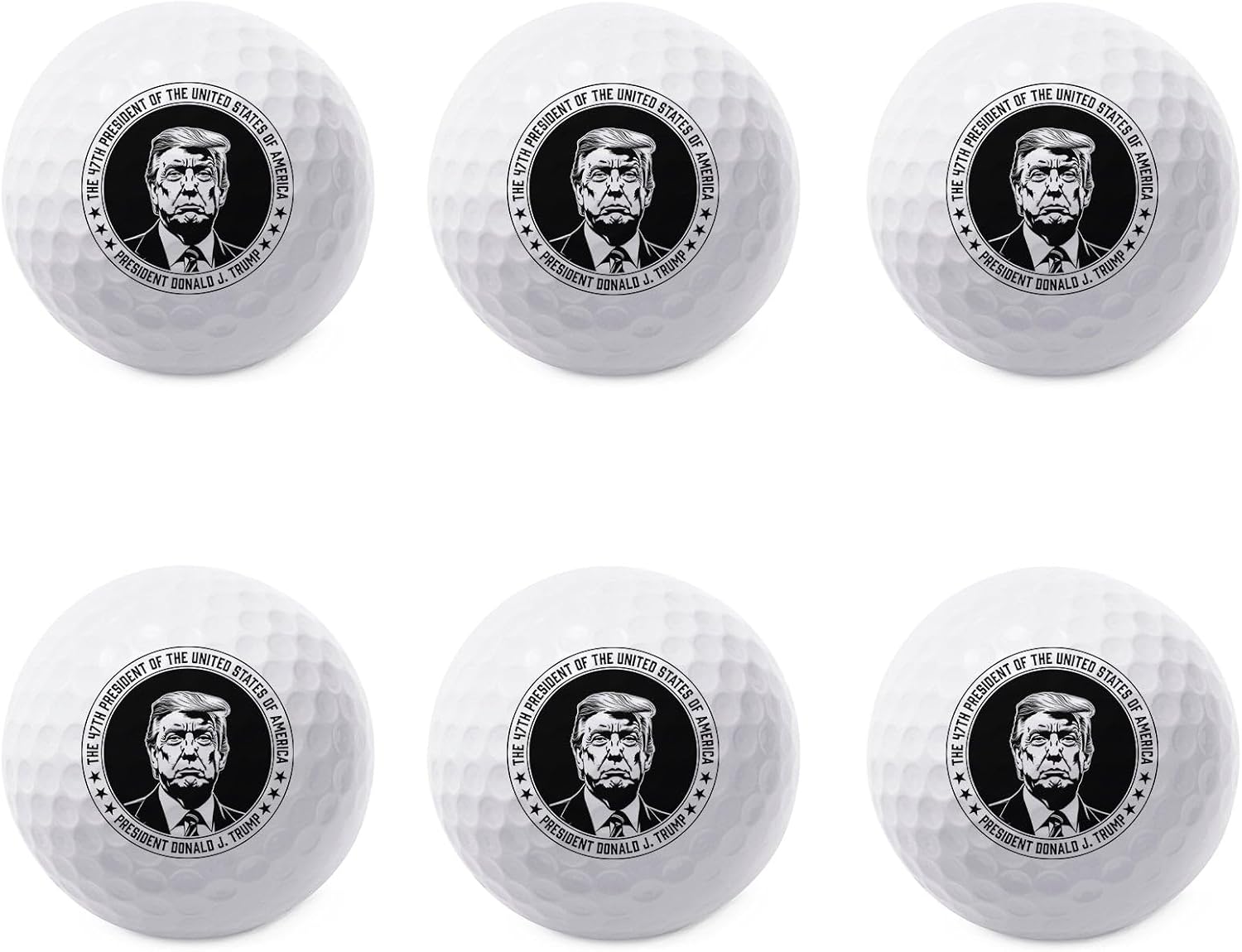 TeesAndTankYou 47th President Donald Trump Golf Ball - Novelty Gift for Men Golfers and Dad
