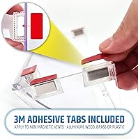 Vista 7 de Potente deflector magnético de ventilación de aire y calor (paquete de 4) para techo, piso y pared - Nunca se caerá - Ajustable de 9.2" a 16