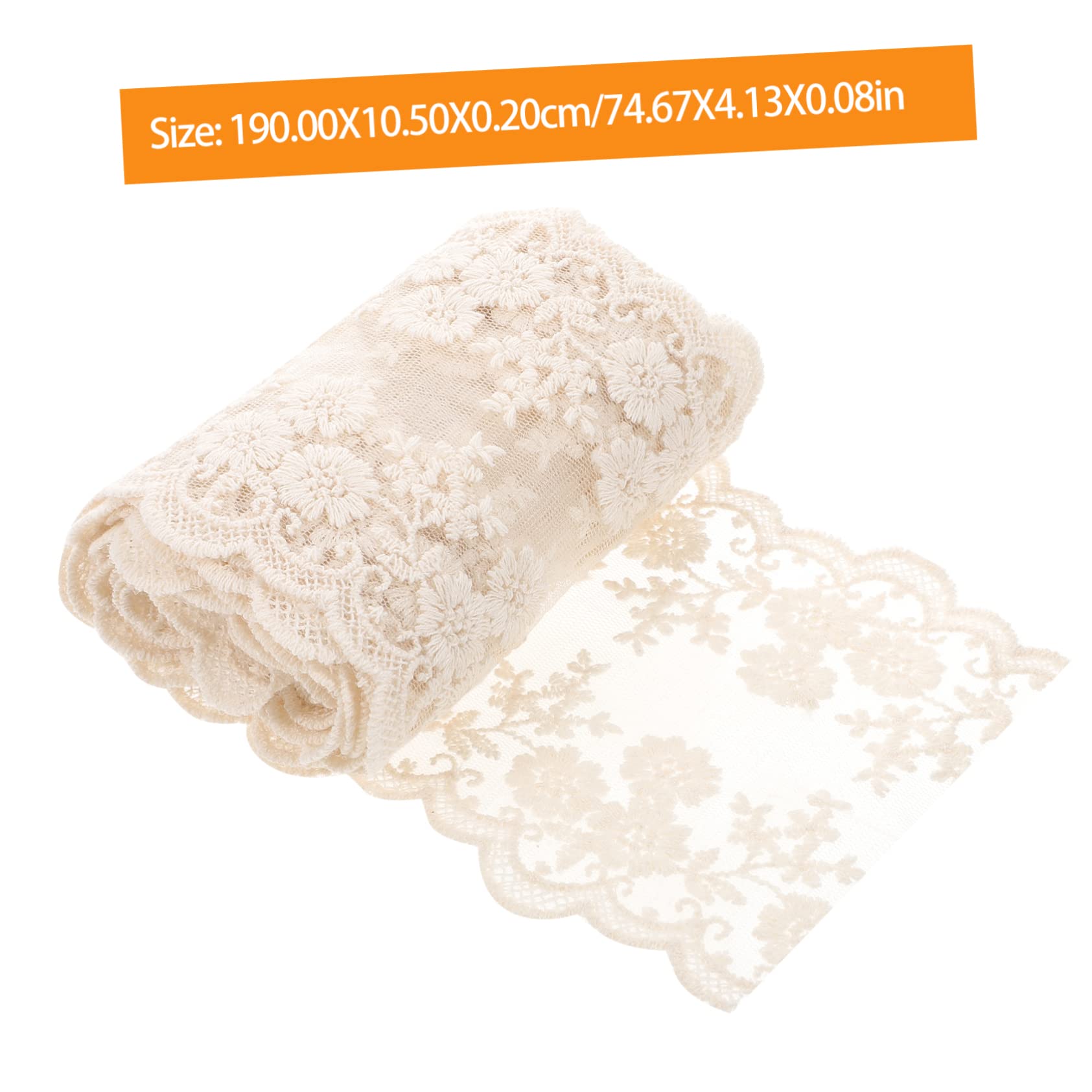 NUOBESTY 5rollos Encaje De Flores Bordado Para Metros De Encaje Sin Elasticidad Para Decoración De Vestidos y Manualidades