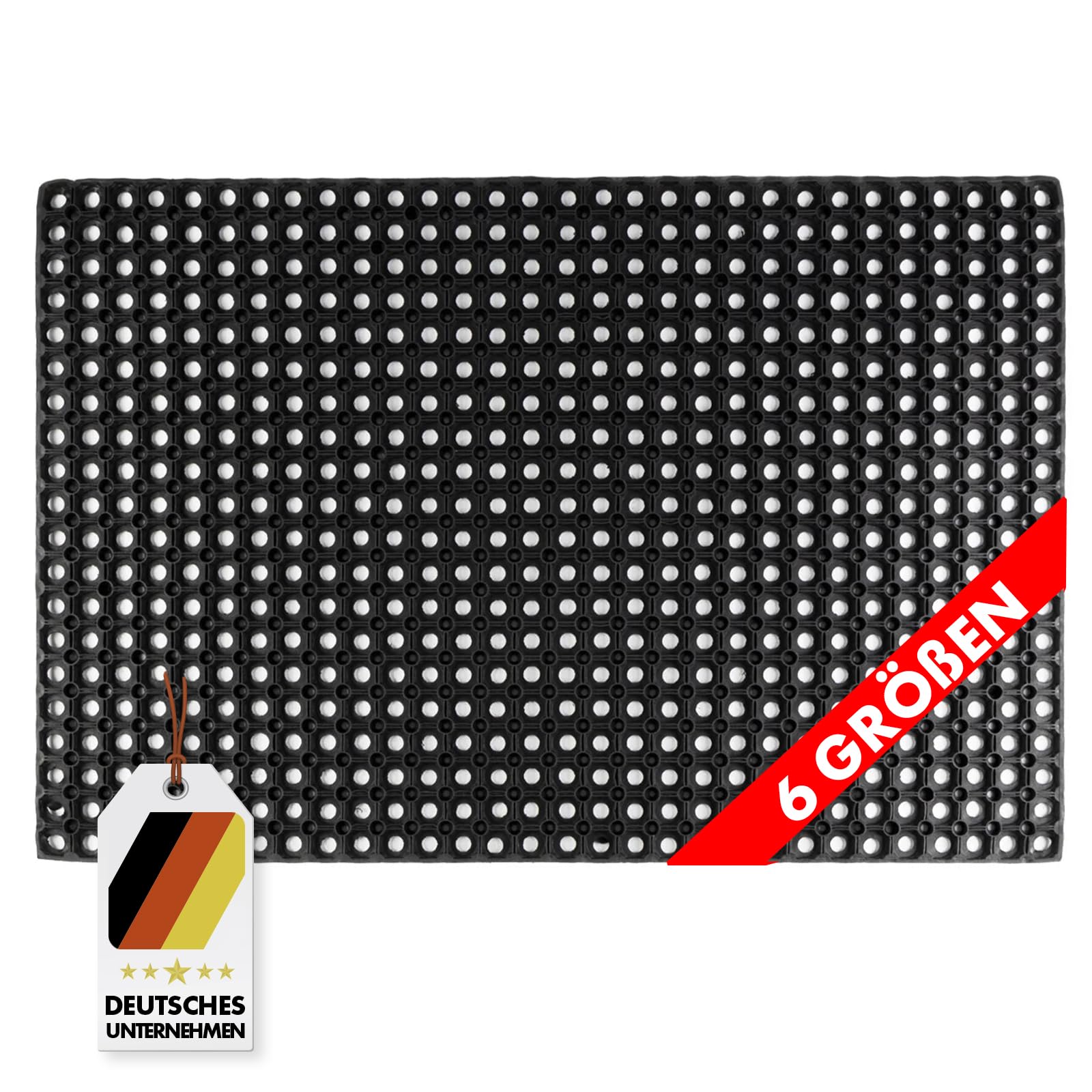 Rejilla para césped, para exteriores, protección ideal del césped para patios de recreo y jardines, en varios tamaños, Negro