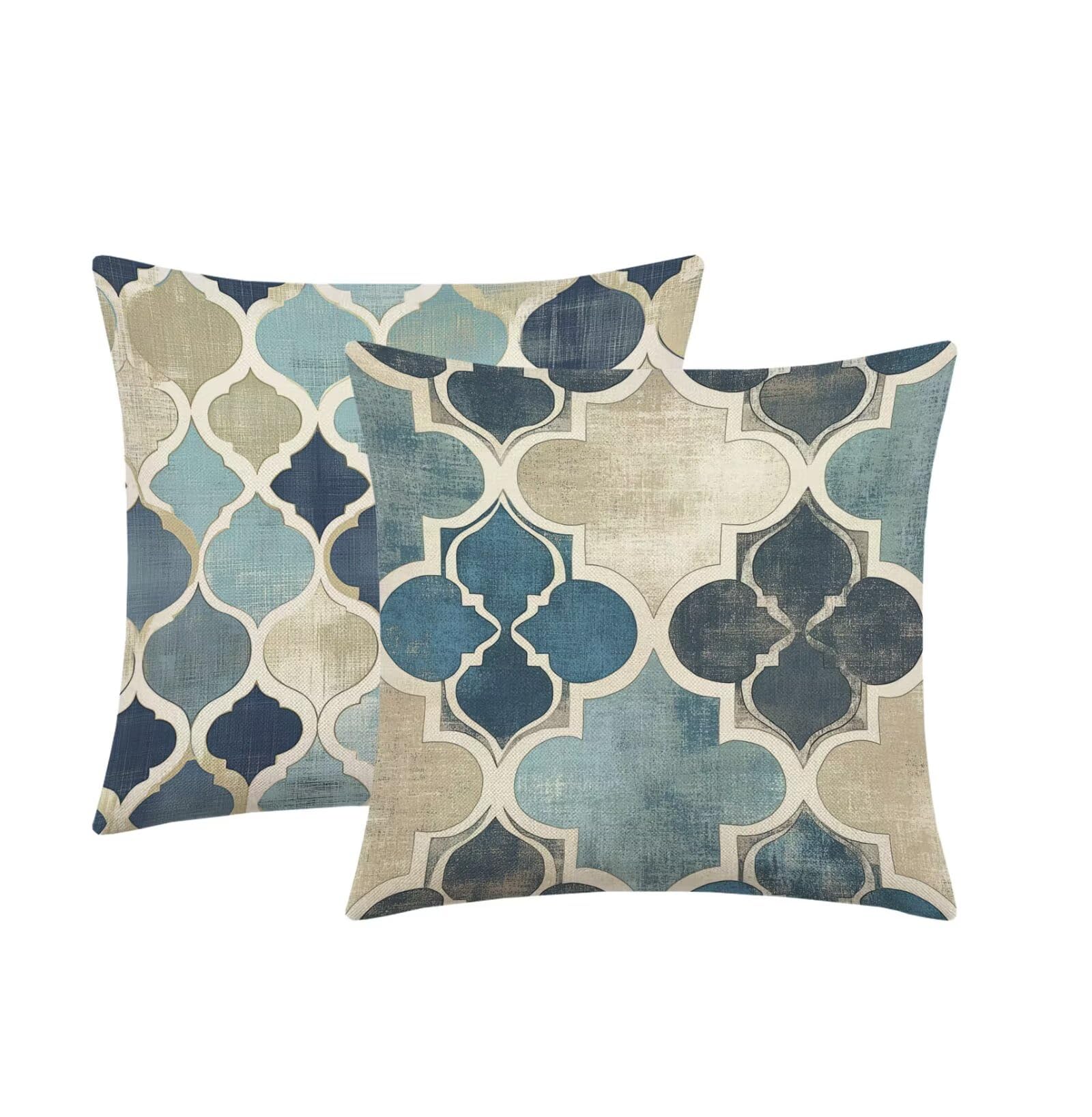 Coussin Exterieur Impermeable Coussin 65x65cm Lot de 2 Nordique Abstrait