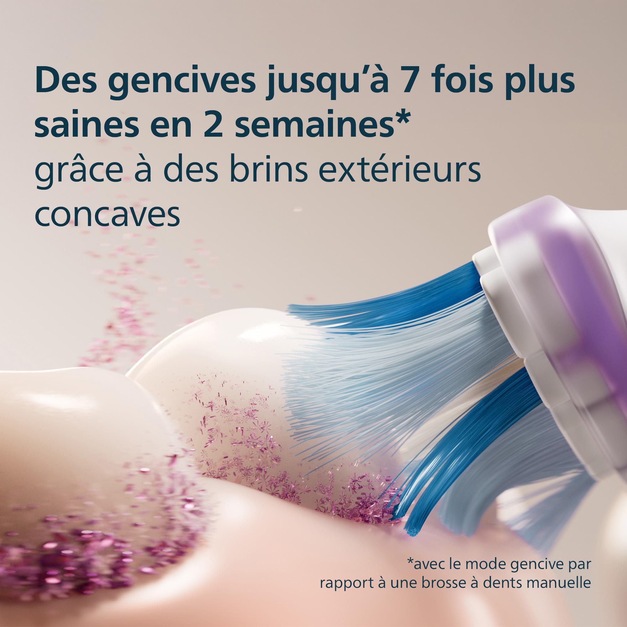 Philips Sonicare G3 Premium Gum Care - têtes de brosse à dents de rechange d'origine, blanc, lot de 4, HX9054/87