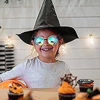 Vista 179 de Gafas de caleidoscopio retro con pinchos, gafas de cristal arcoíris steampunk estilo soldadura, gafas de cosplay punk