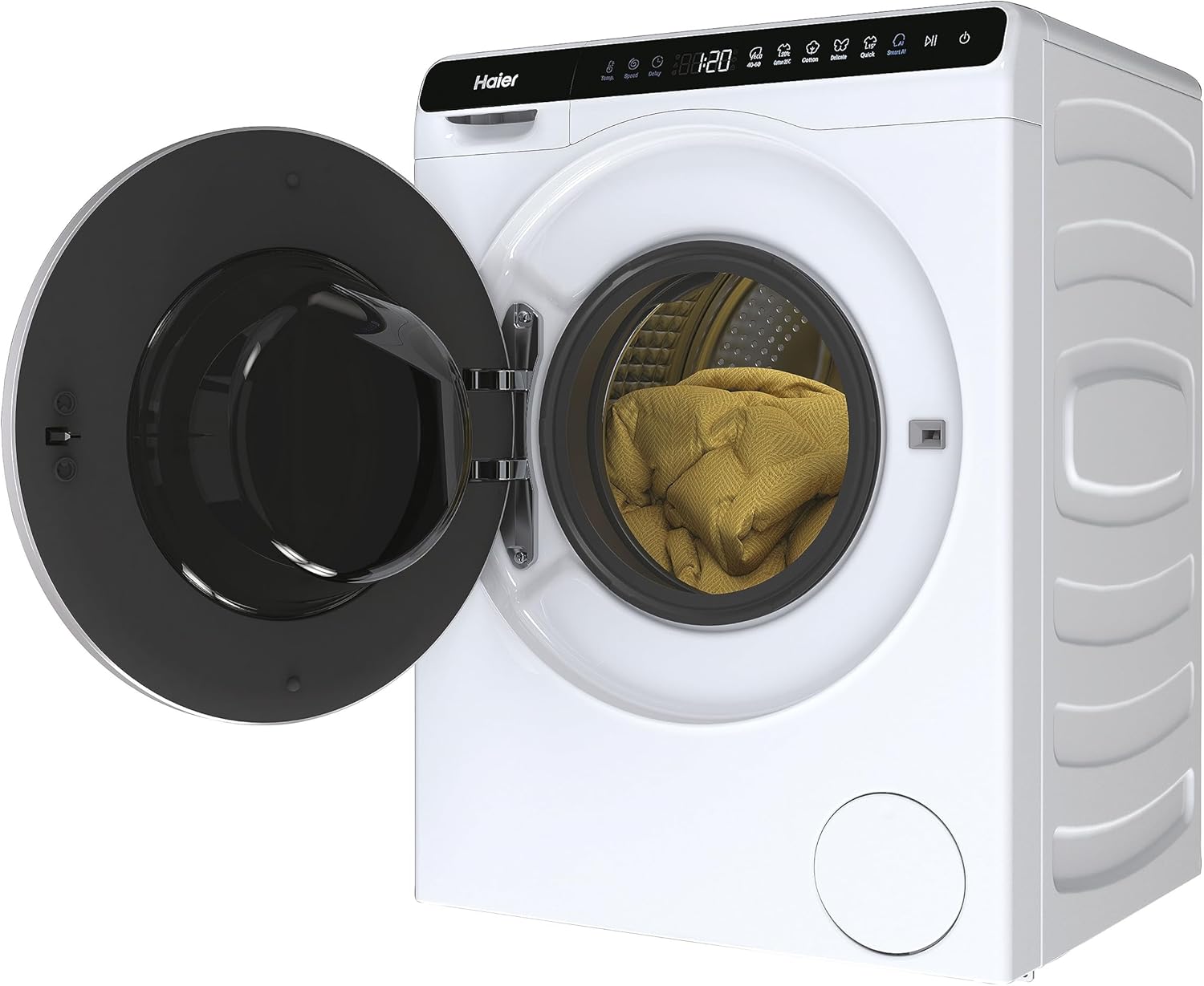 Haier Mini Drum HW50-BP12307-S Lavatrice, 5 Kg, 1200 Giri, 6 Programmi, Smart Dual Spray, Smart AI, Trattamento ABT, Classe A, 51x44x70 cm, Bianco Haier Mini Drum HW50-BP12307-S Lavatrice, 5 Kg, 1200 Giri, 6 Programmi, Smart Dual Spray, Smart AI, Trattamento ABT, Classe A, 51x44x70 cm, Bianco