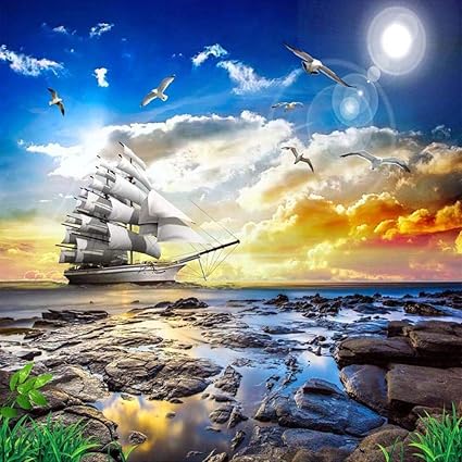 Amazon Hxcok カスタム写真壁紙3dシービューシーガルヨット日の出風景画リビングルームソファ寝室壁画壁紙 0cmx140cm 壁紙 Amazon Hxcok カスタム写真壁紙3dシービューシーガルヨット日の出風景画リビングルームソファ寝室壁画壁紙 0cmx140cm 壁紙