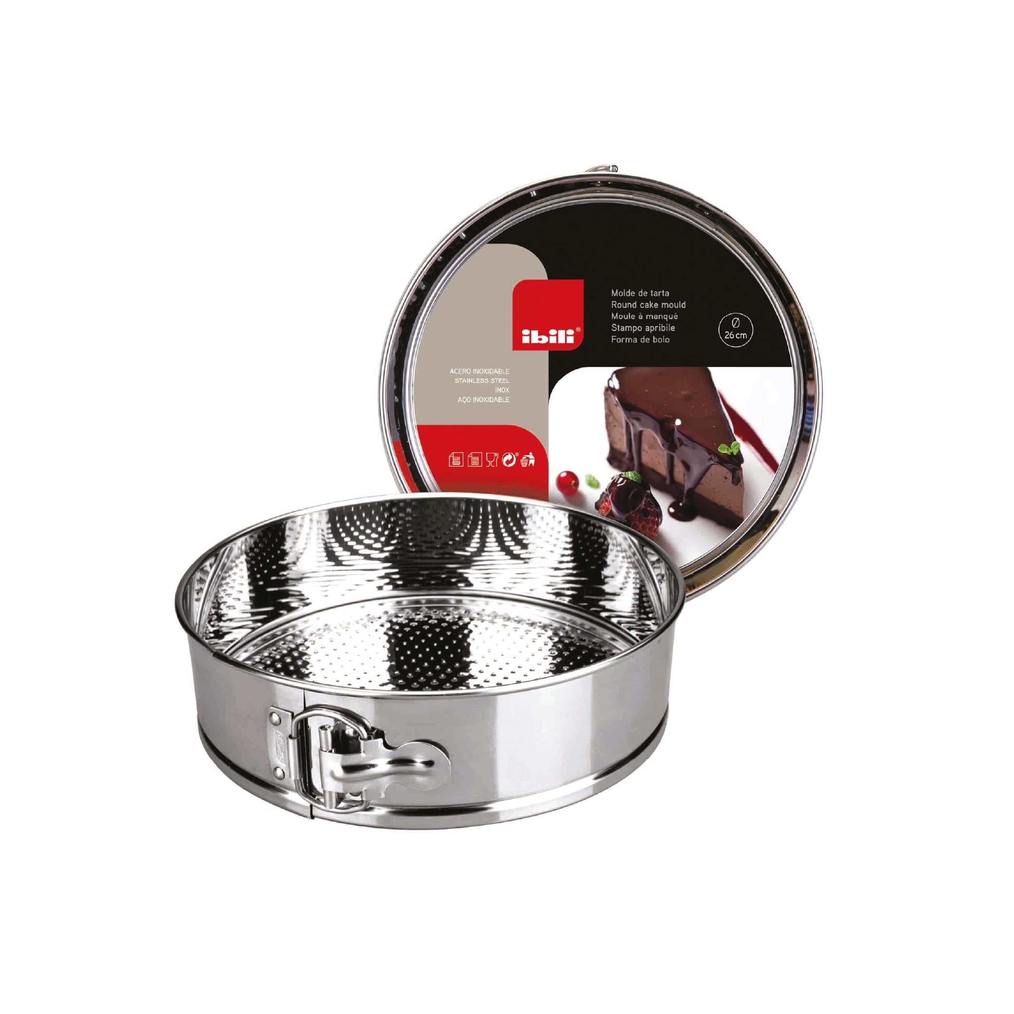 Molde de tarta desmontable IBILI Inox 26 cm