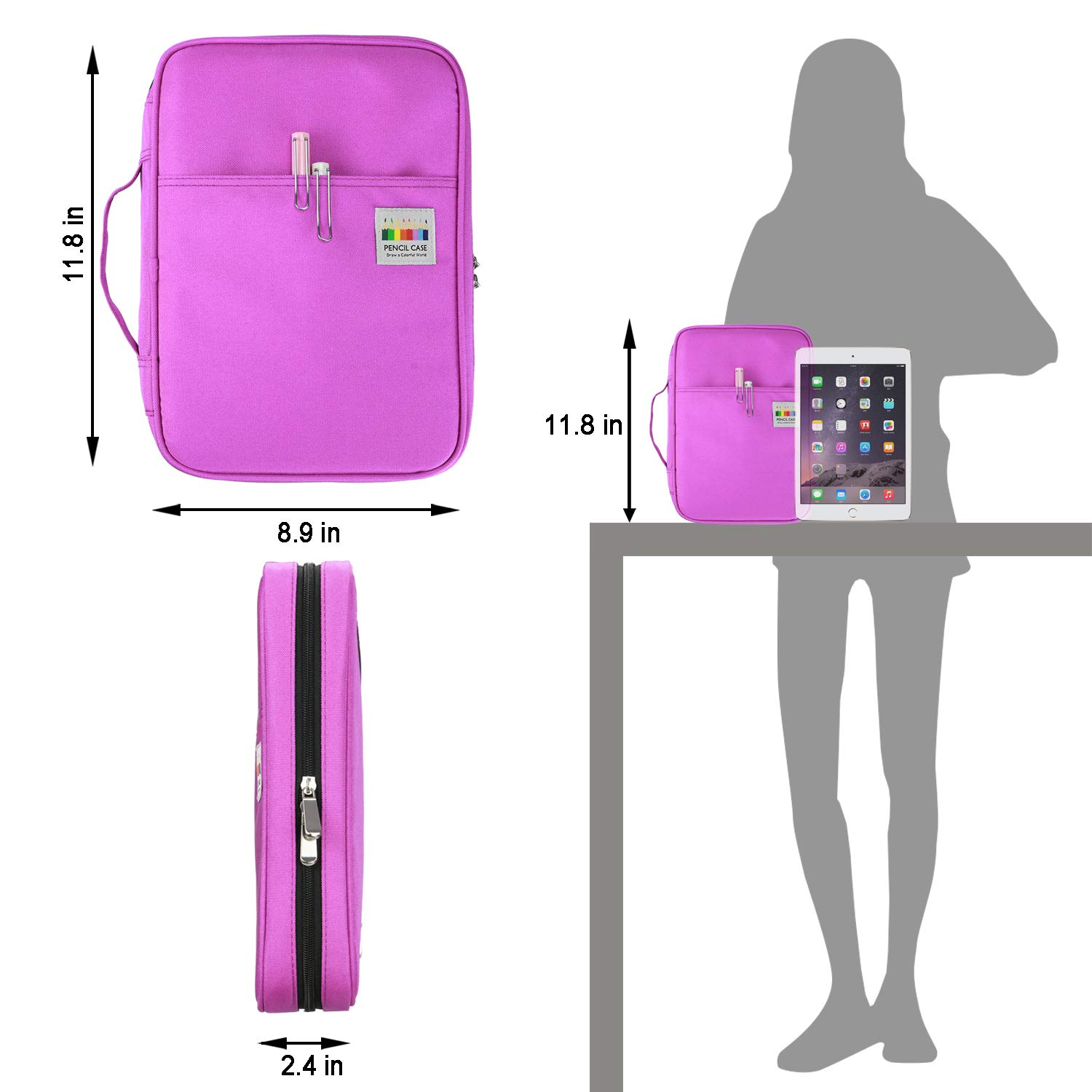 Amazon.com : YOUSHARES 166 Slots Colored Pencil Case, 110 Slots