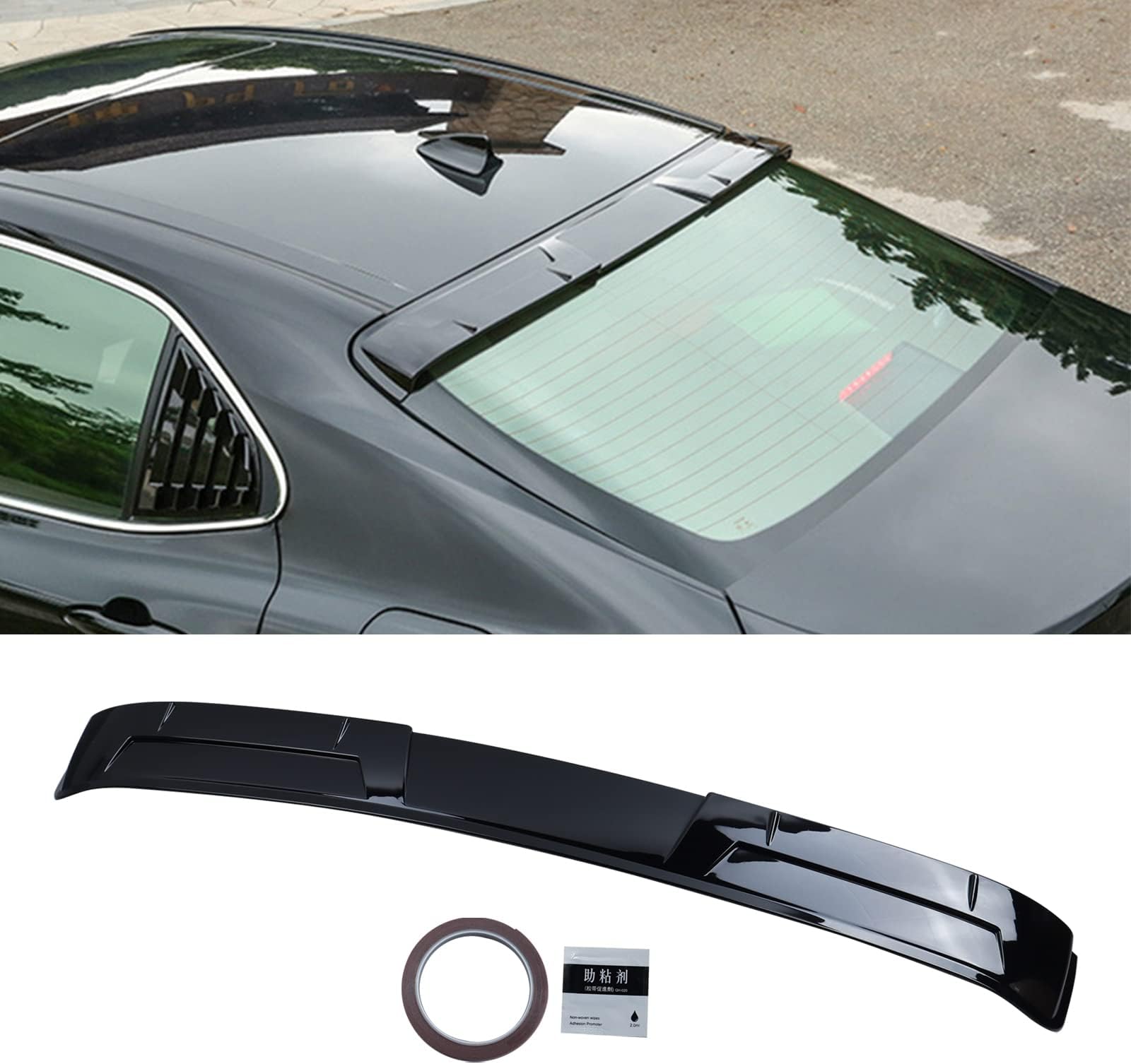 Rear Window Roof Spoiler Top Spoiler Lip Wing for 2018-2021 Toyota Camry(Glossy Black)