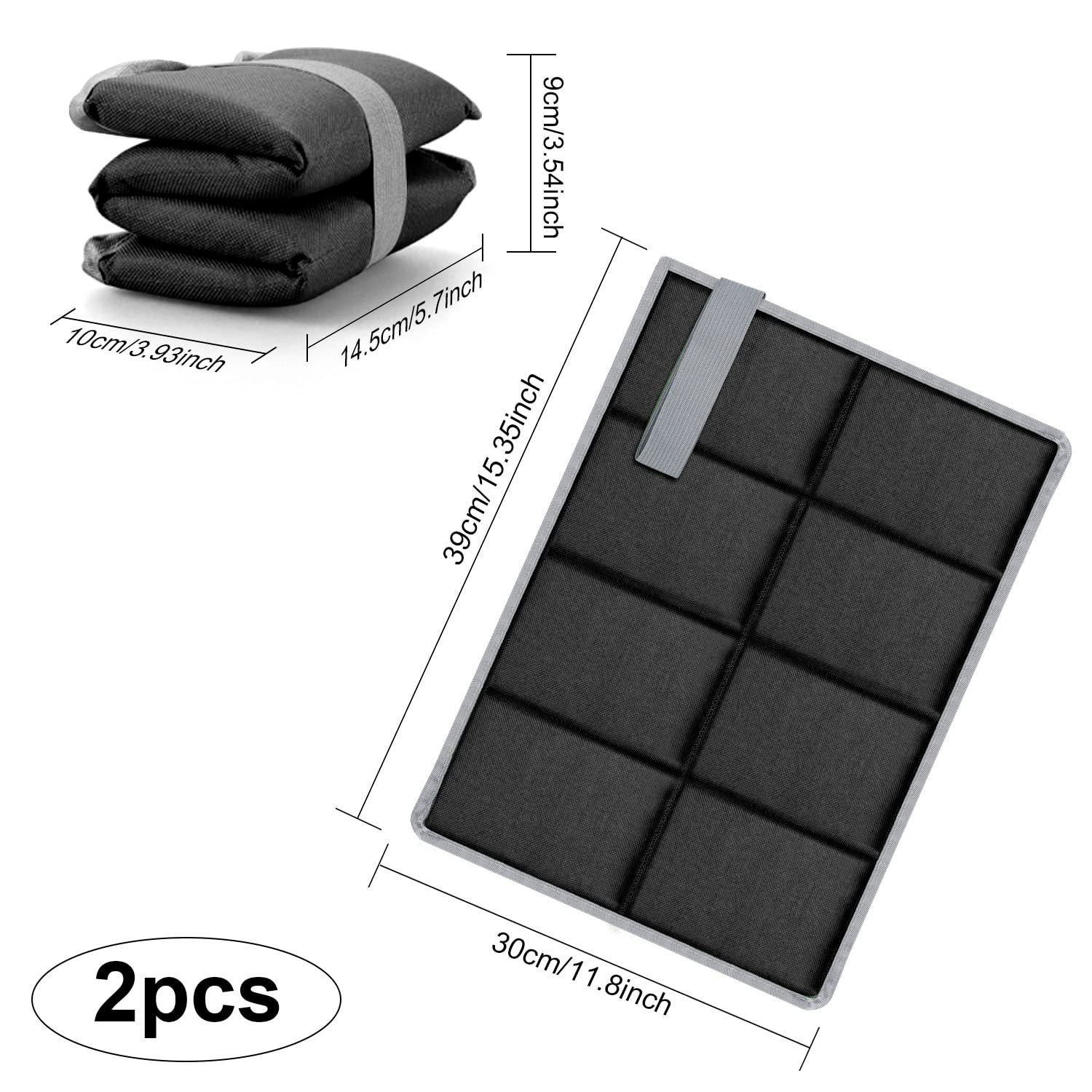 Set 2 Tappetini Da Campeggio Pieghevoli In Schiuma IXPE - Impermeabile, Termico, Per Picnic, Trekking, Stadio | Ultraportatili