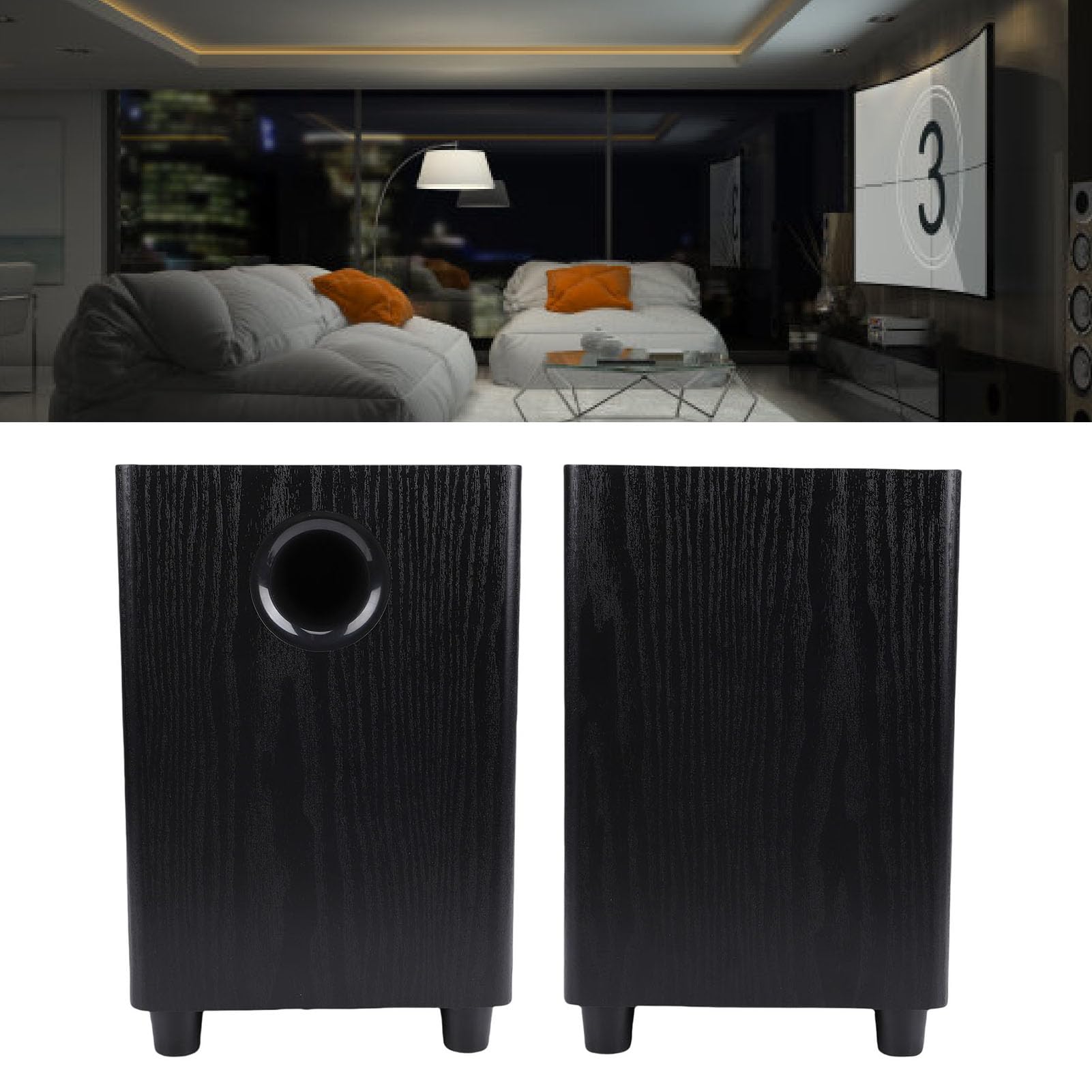 Tosuny Caisson de Basses Passif de 6,5 Pouces, Caisson de Basses Passif pour Cinéma Maison de 6,5 Pouces, Haut-Parleur de Basse à Tir vers Le Bas de 100 W pour des Profondes