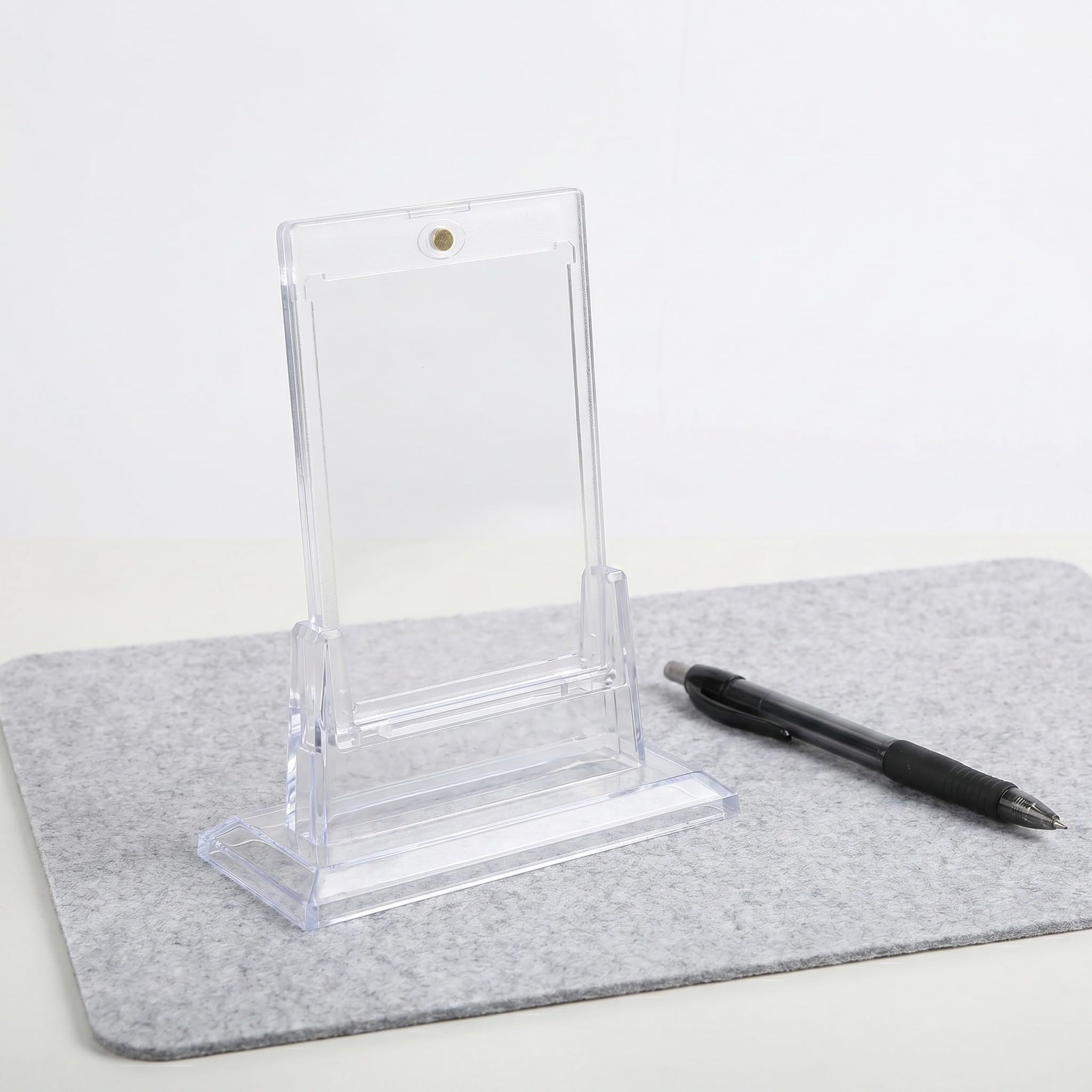 Estuche portatarjetas magnético de 6 Piezas con Soporte - Protector de Tarjetas de plástico Duro de 35 PT con Base de Soporte - para béisbol, Baloncesto y coleccionables de Juegos
