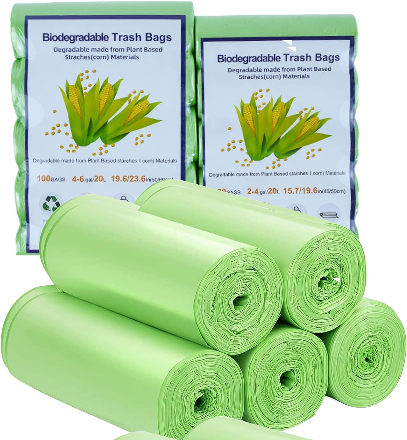 Joseph Joseph IW2 Biodegradable Trash Bags, Custom Fit Bin Liners For Food Waste Caddy 1 Gallon / 4 Liter 100% Compostable, Pack Of 50 - View #7