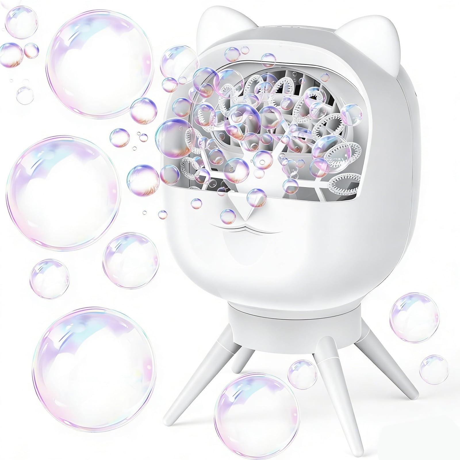 Automatische Seifenblasenmaschine, Kinder Bubble Machine 38000 Blasen/Min mit 1800mAh Akku, Seifenblasenmaschine Geeignet für Hochzeit/Geburtstag/Bühne/Party