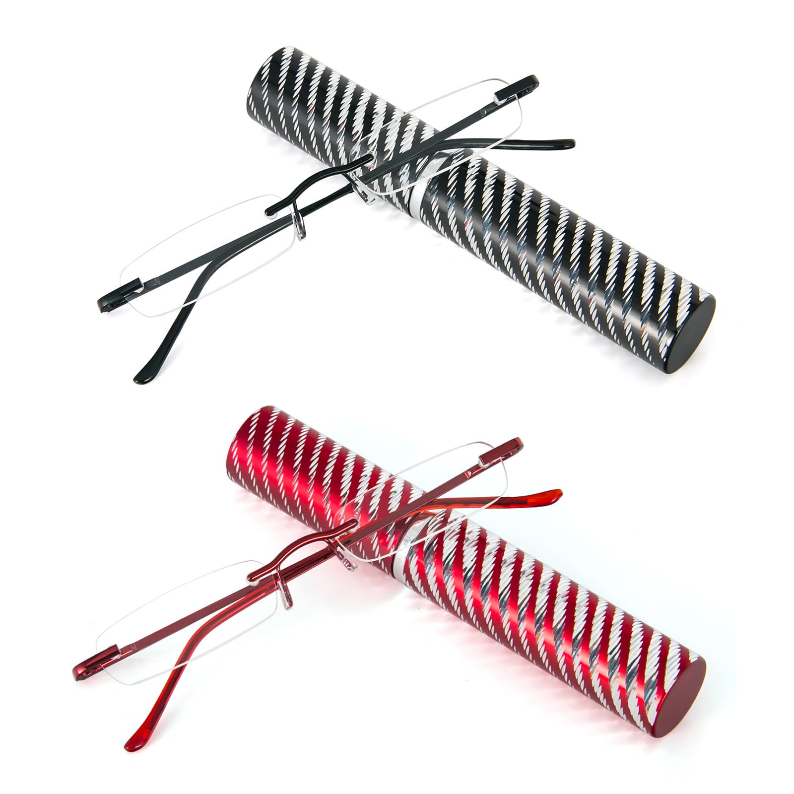DXYXYO Mini Rimless Reading Glasses for Women Men, 2 Pack