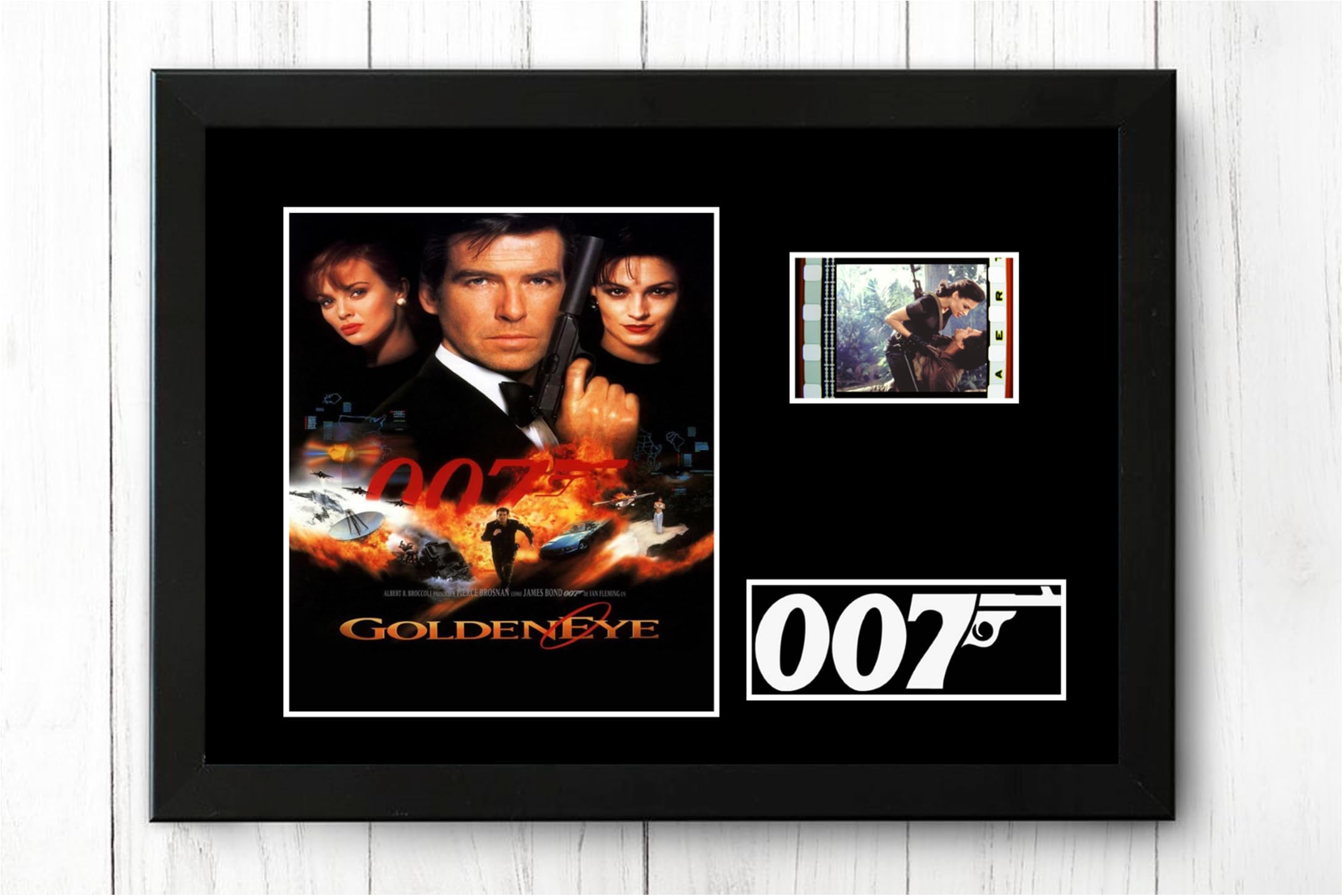 SpottyDog GoldenEye Framed Film Cell Display - Rare & Highly Collectable - In Stock - Limited Edition - 7x5 Inches - Movie - Bond - Wall Art