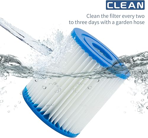 Miniatura 6 de Hrozny Cartucho de filtro de piscina tipo I, cartucho de filtro de piscina tamaño 1 para 58093, para bombas de filtro Summer Waves 300330 Galh