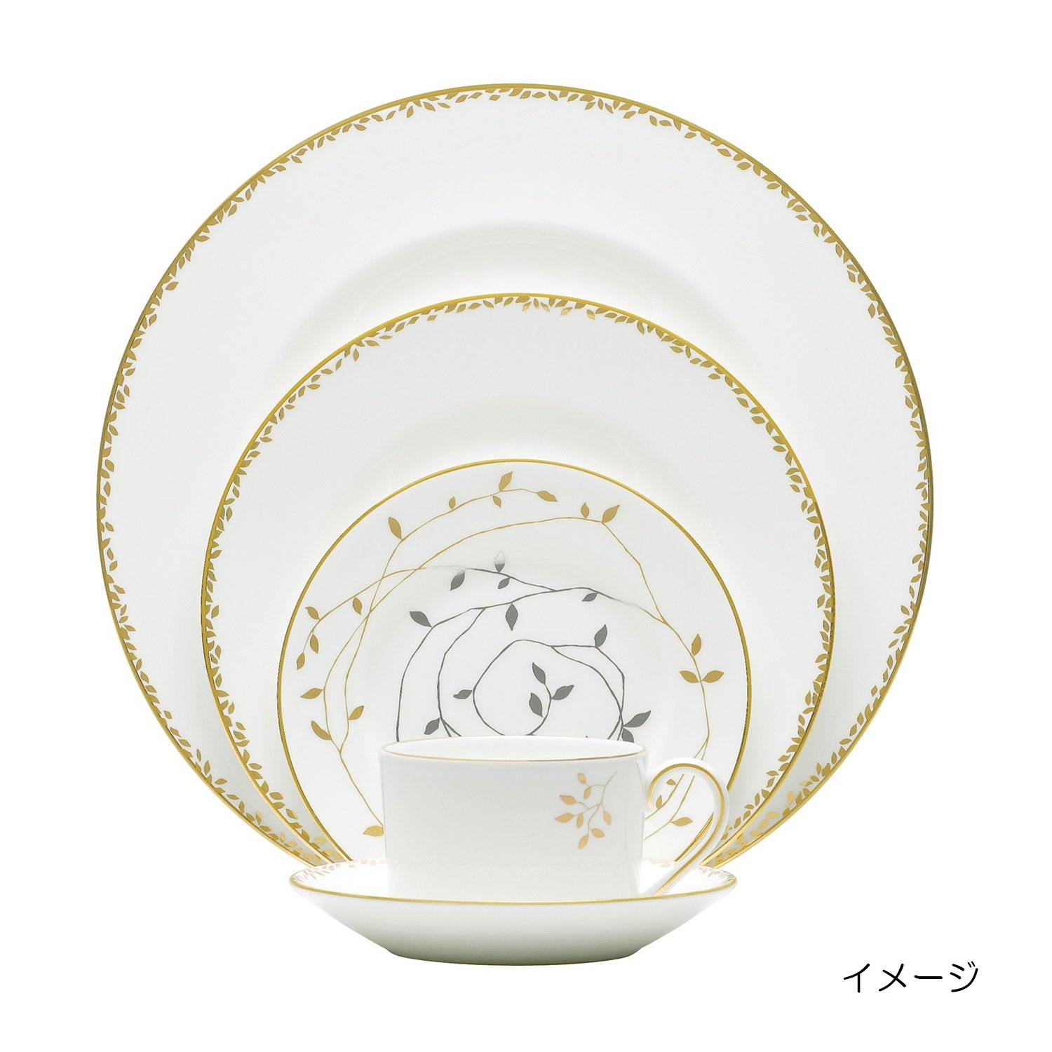 ★新品未使超美品★ウェッジウッド ヴェラ•ウォン•ギルディッド•リーフ プレート 未使用】ウェッジウッド ヴェラウォン gilded leaf 食器セット