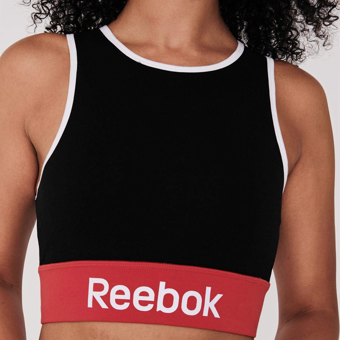 Reebok Linear Logo Cotton Bra Top Mujer