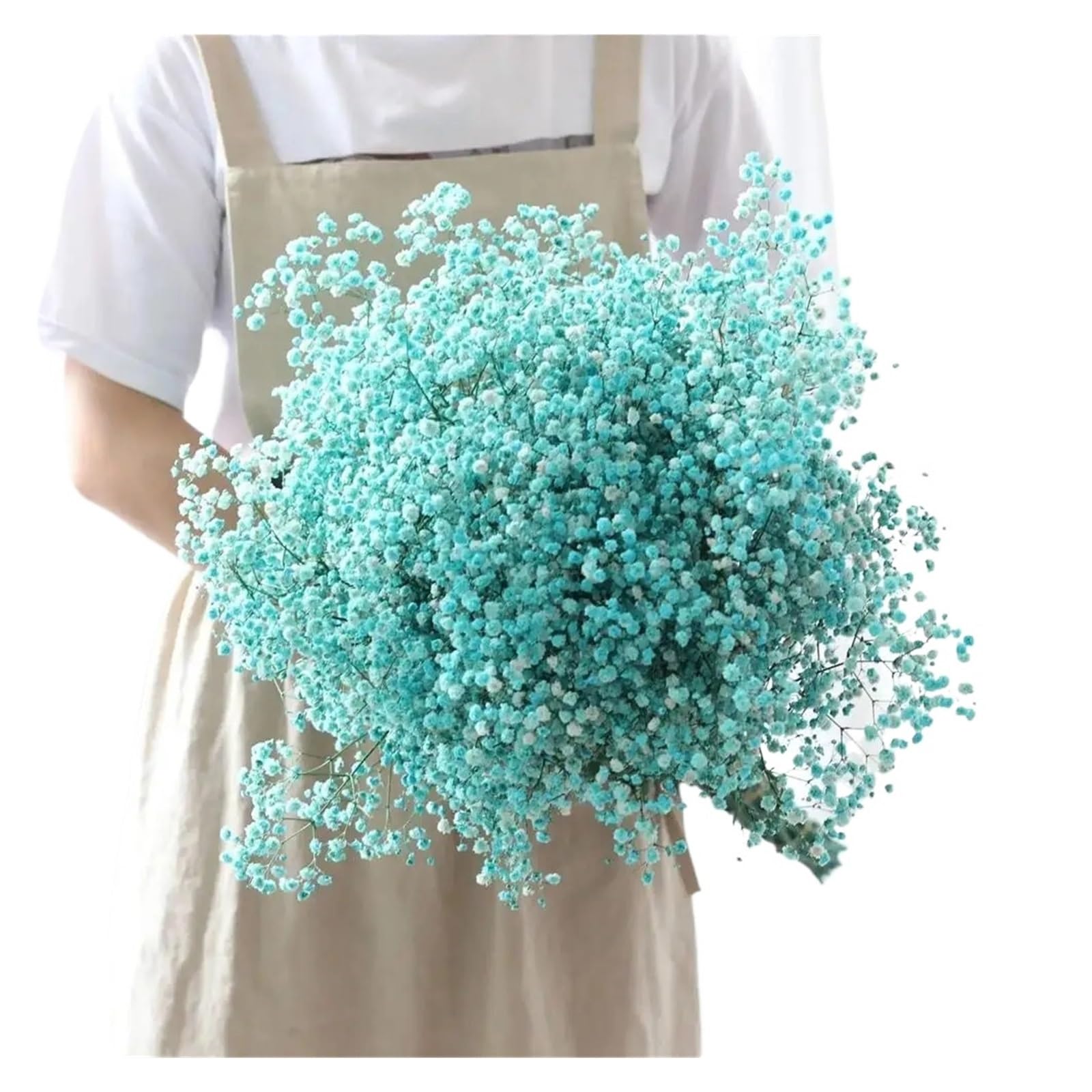 WJIAYAO dried gypsophila flowers 100g Dried Flowers Baby Breath Preserved Gypsophila Bouquet Boho Home Decor Colorful Gypsophile Wedding Party Decoration(Blue,40g)