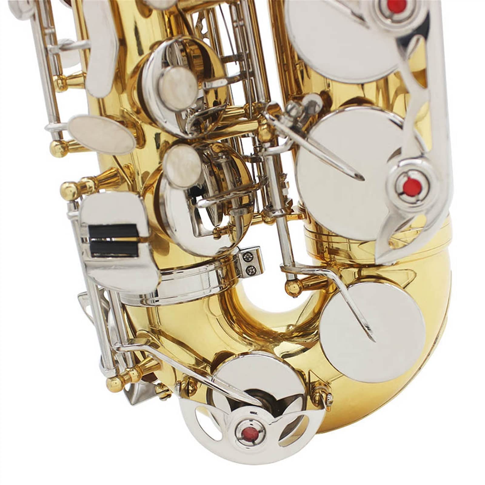 MIB Sassofono Contralto Ottone Laccato Oro Mi Piatto Sax Strumento Musicale A Fiato con Custodia Sassofono principiante