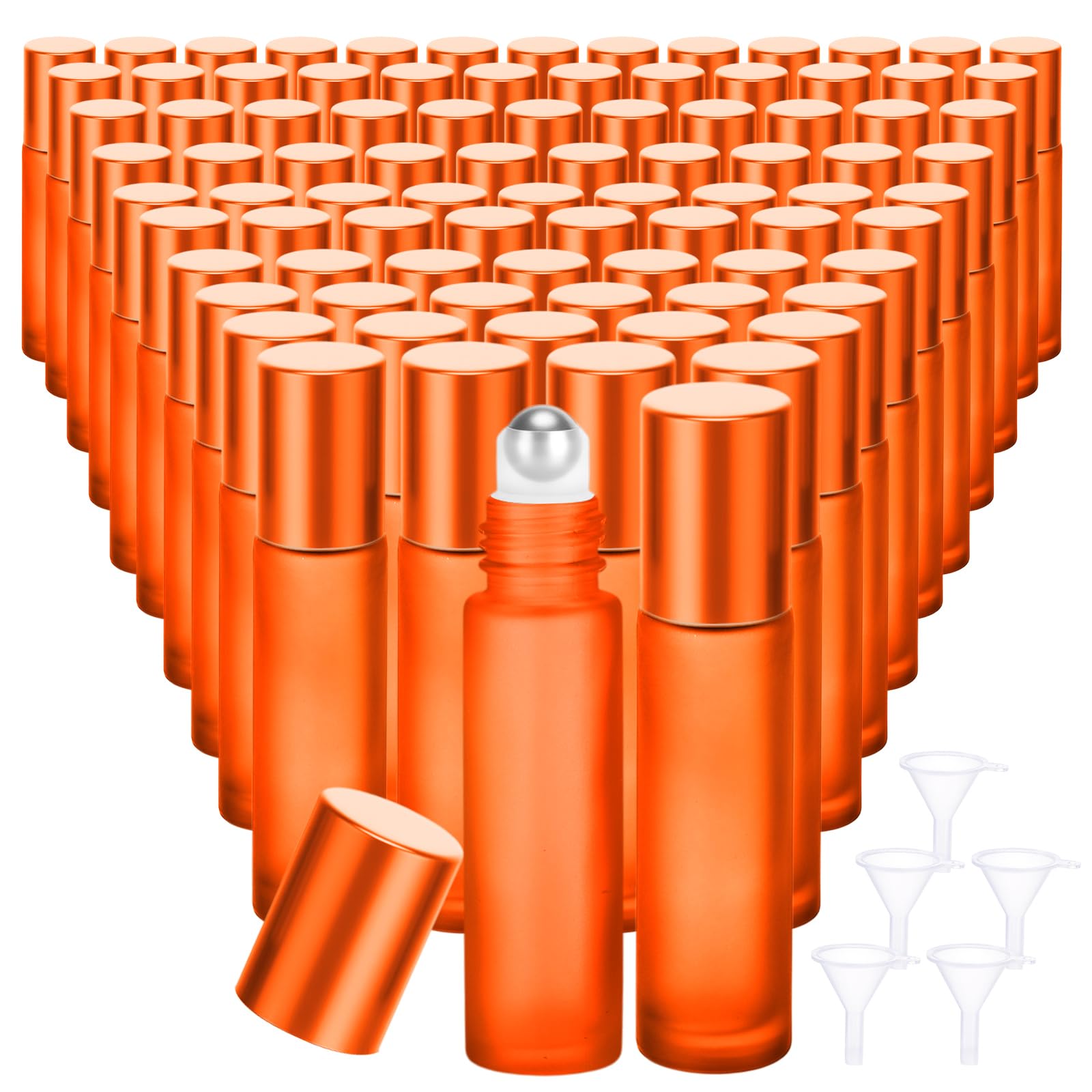 Flacon roulant anti-fuite en verre orange 10 ml pour transporter vos huiles essentielles