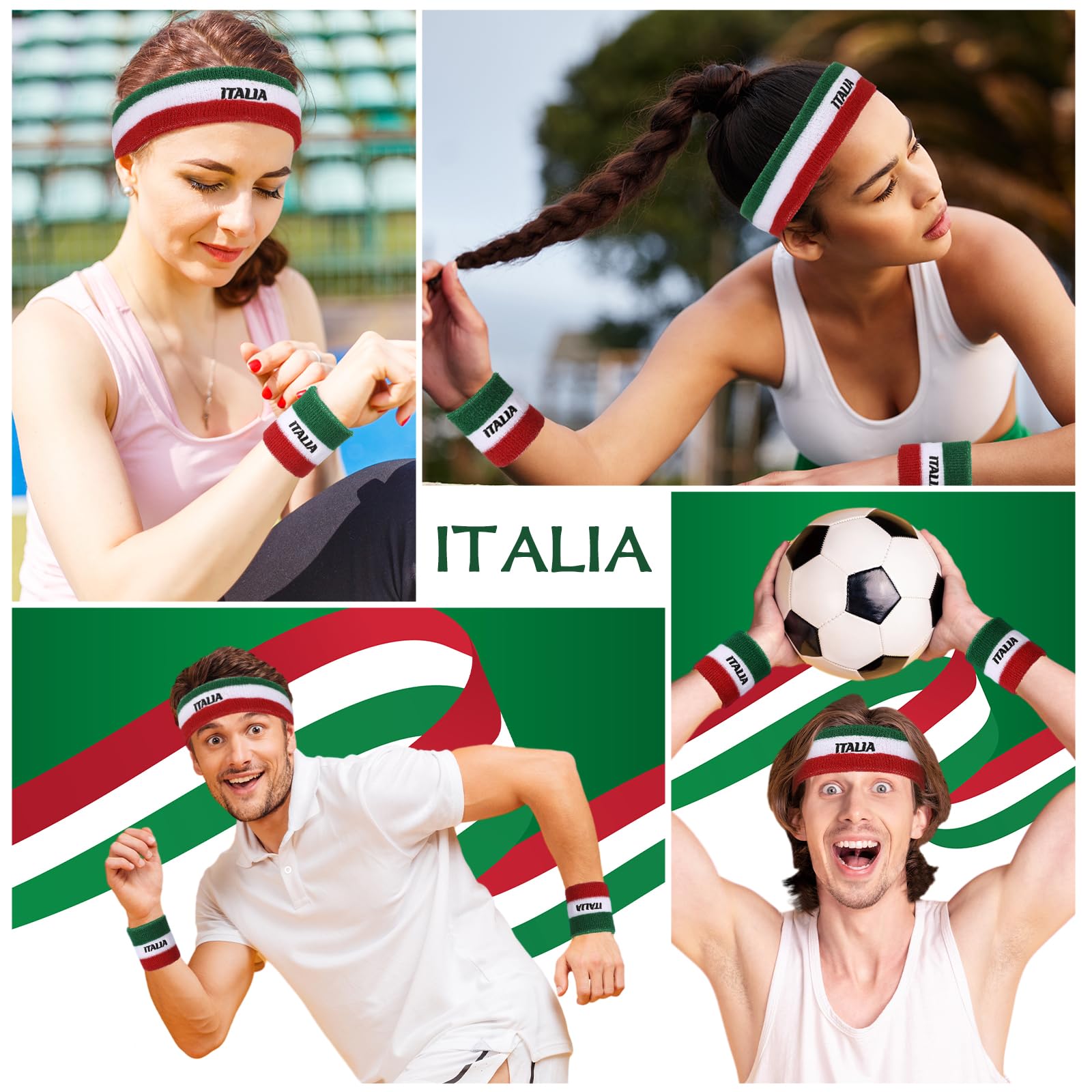 Bandeau Bracelet Fitness Jadive Set Sport Italie - Bandeau Et Bracelets Anti -transpiration Aux Couleurs Italiennes Bandeau Poignet Sport Bandeau Bracelet Fitness Jadive Set Sport Italie - Bandeau Et Bracelets Anti -transpiration Aux Couleurs Italiennes Bandeau Poignet Sport