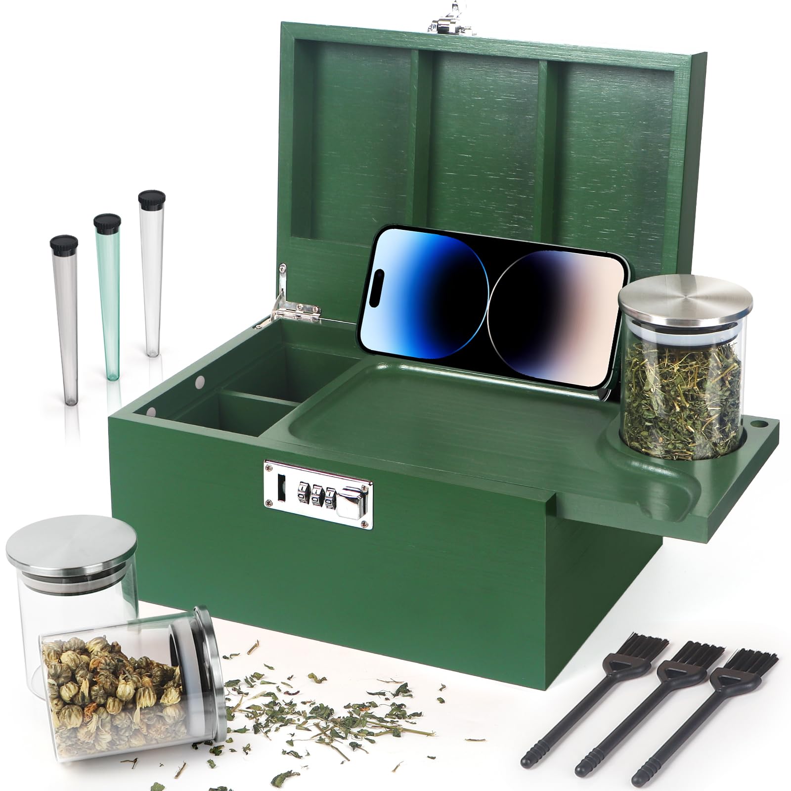 Amazon.com: Large Green Bamboo Box with Combination Lock