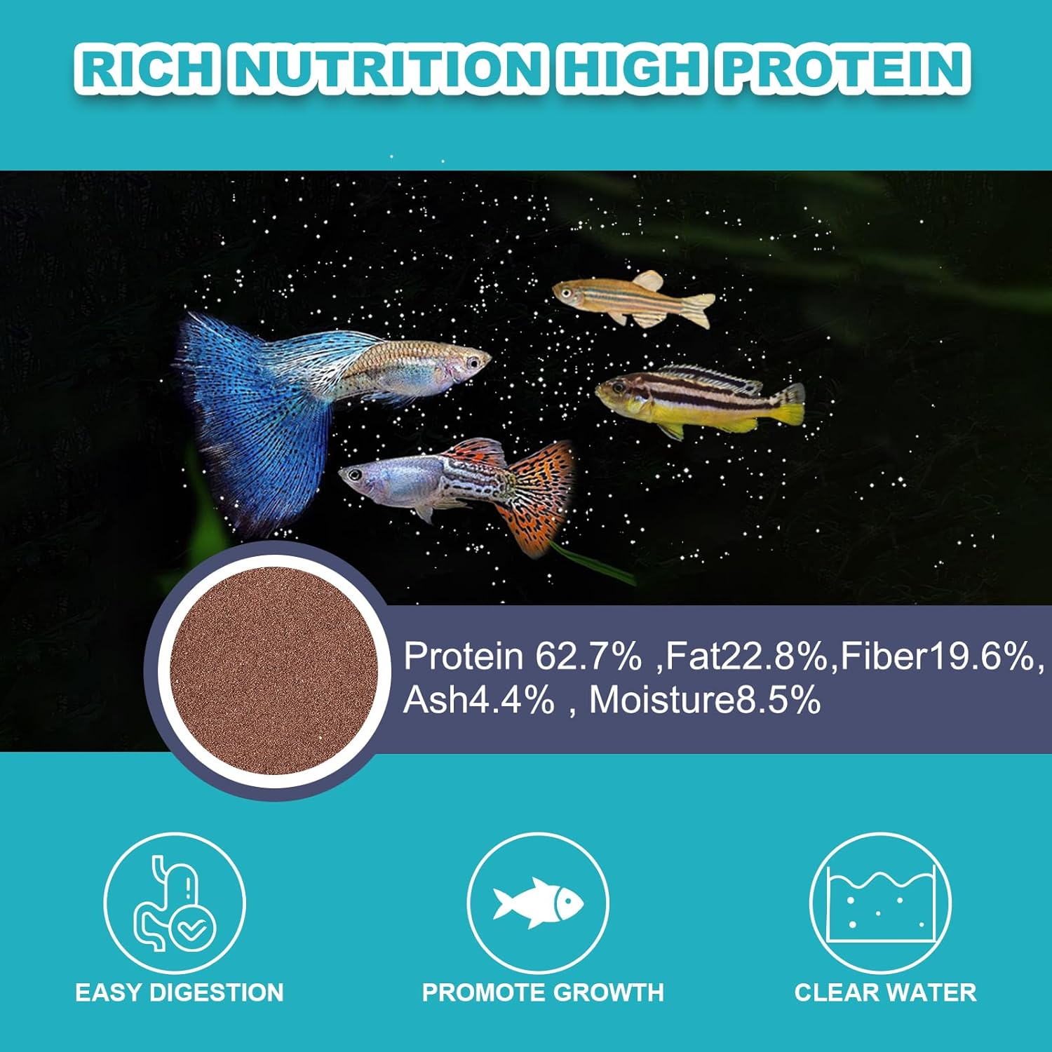 Dylan's cabin Brine Shrimp Eggs Fish Food - 90% Hatch Rate for Aquatic Foods Baby Aquarium Fish Freshwater Saltwater Marine Tank Hatchery Fry 150G