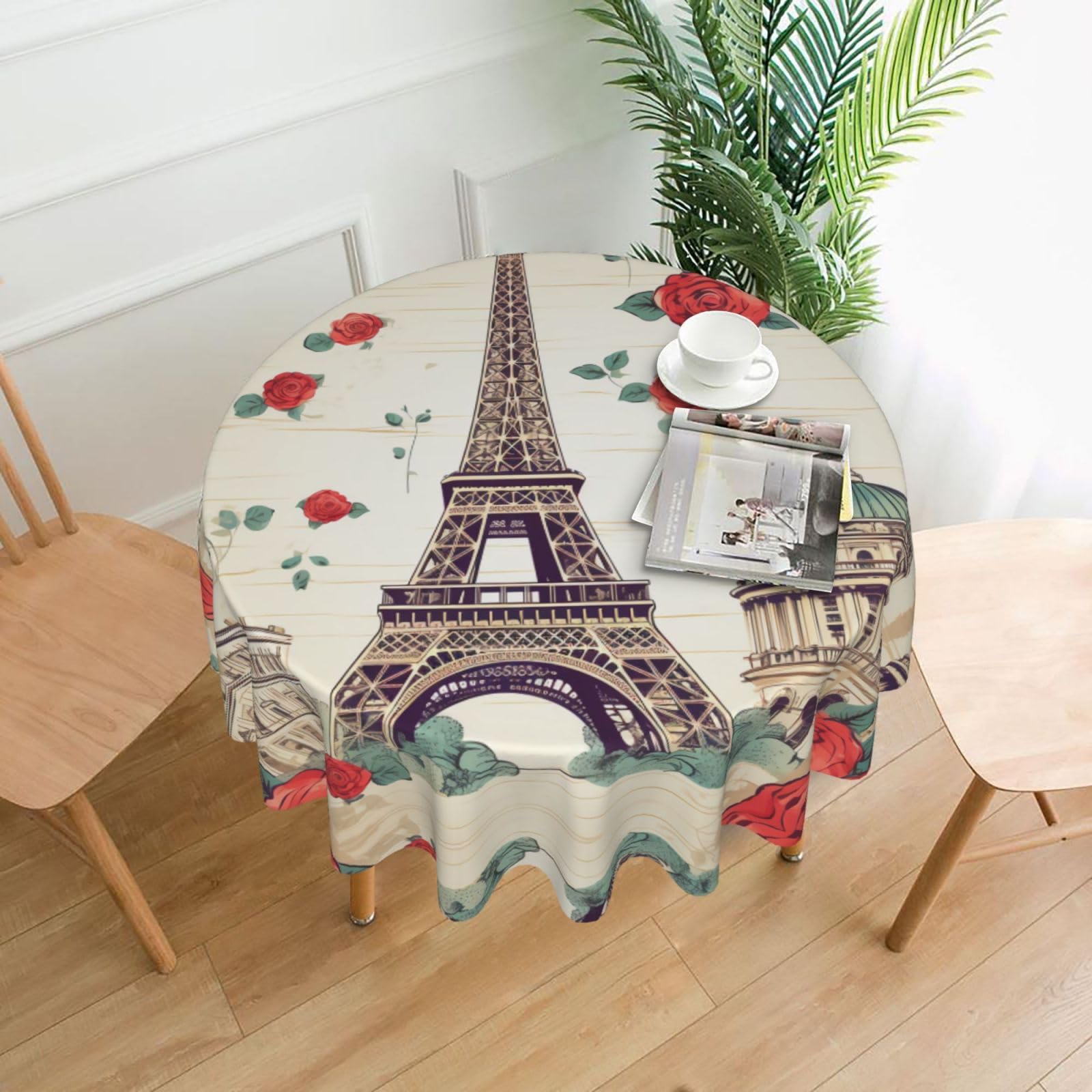 Nappe Tour de Fer Rose Rouge durable pour protéger vos tables de restaurant