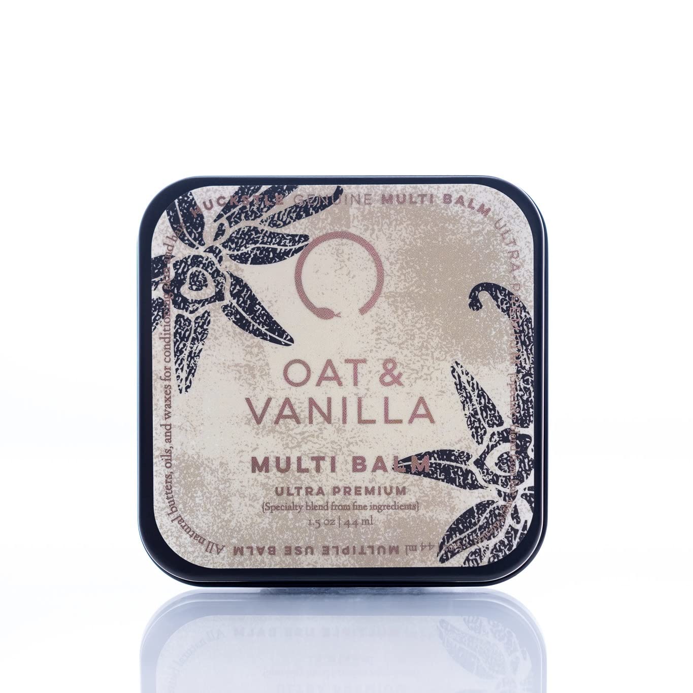 Huckstle Multi Balm - Multiple uses for Skin and Hair (Head, Face, Body). Aftershave, Beard, Tattoo Aftercare | Ultra Nourishing Spot Treatment, Premium Specialty Blend, Conditioning (Oat & Vanilla, 1.5 oz)