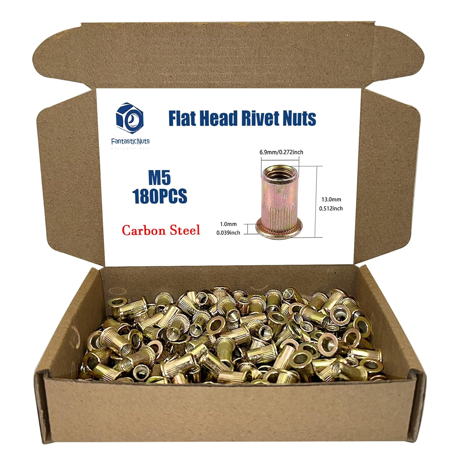 M8 x 1.25 Rivet Nuts, 80PCS