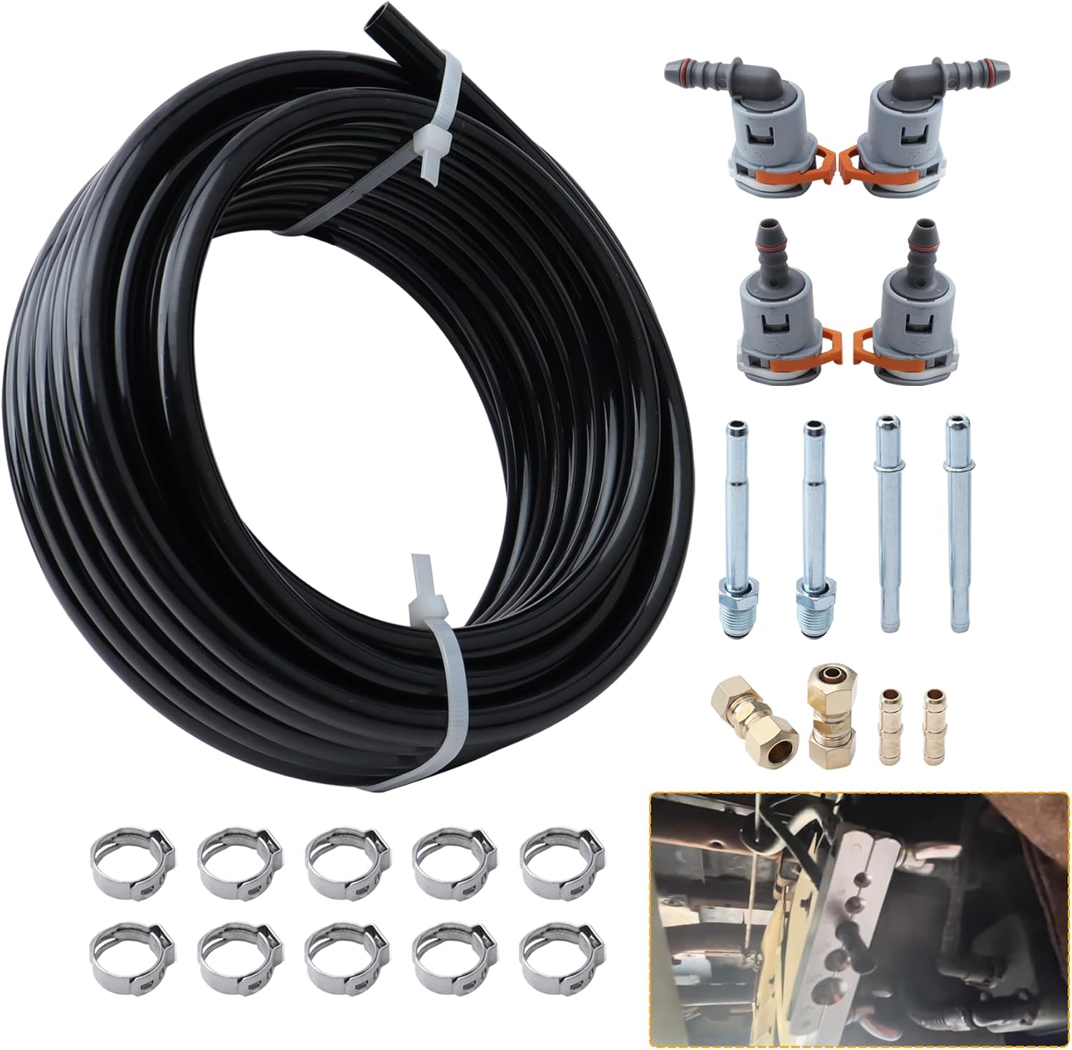 FLK-38 Fuel Line Repair Kit - Fuel Line Repair Kit 3/8 in (10mm), Nylon, 23 Pack