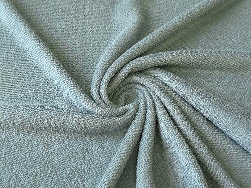 Crs Fur Fabrics Dusty Mint Stretchy Terry Towelling Fabric Material (, 1/2Mtr 150Cm X 50)