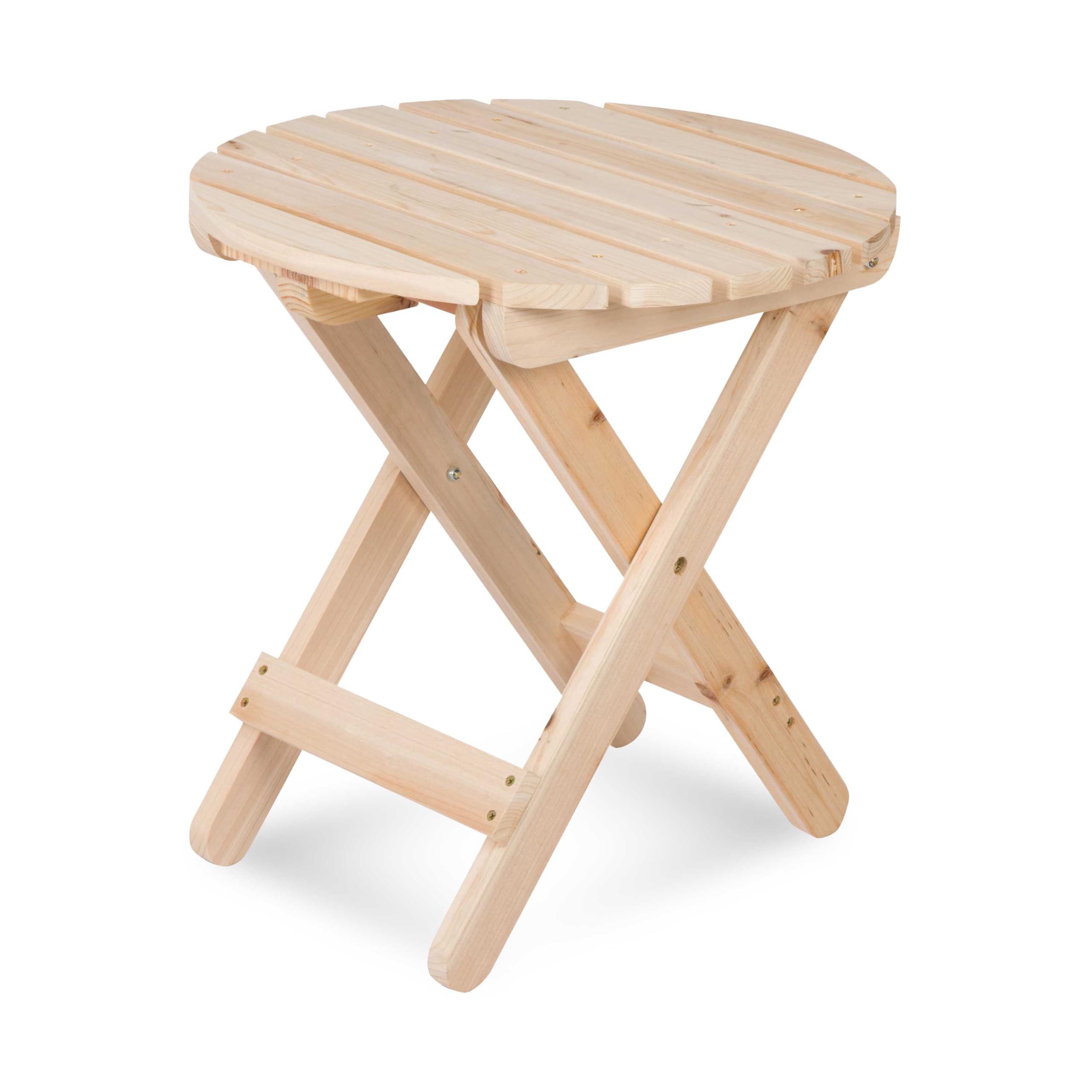 Amazon.com : Shine Company Round Wooden Folding Solid Wood