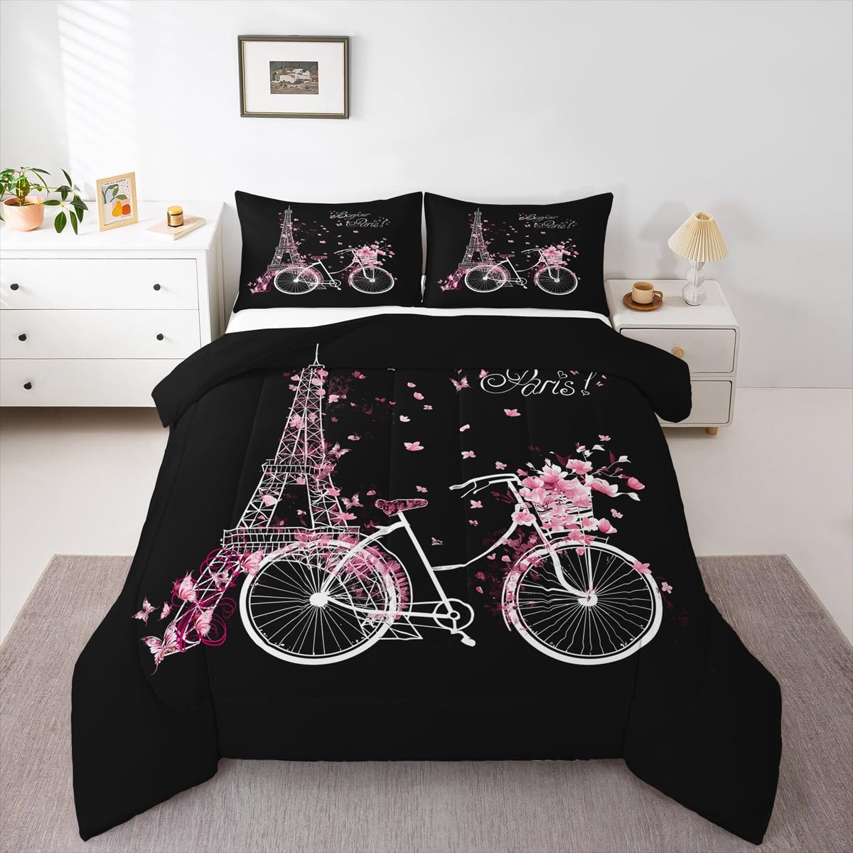 Floral Bedding Sets - Hummingbird Iris Flowers Comforter -28