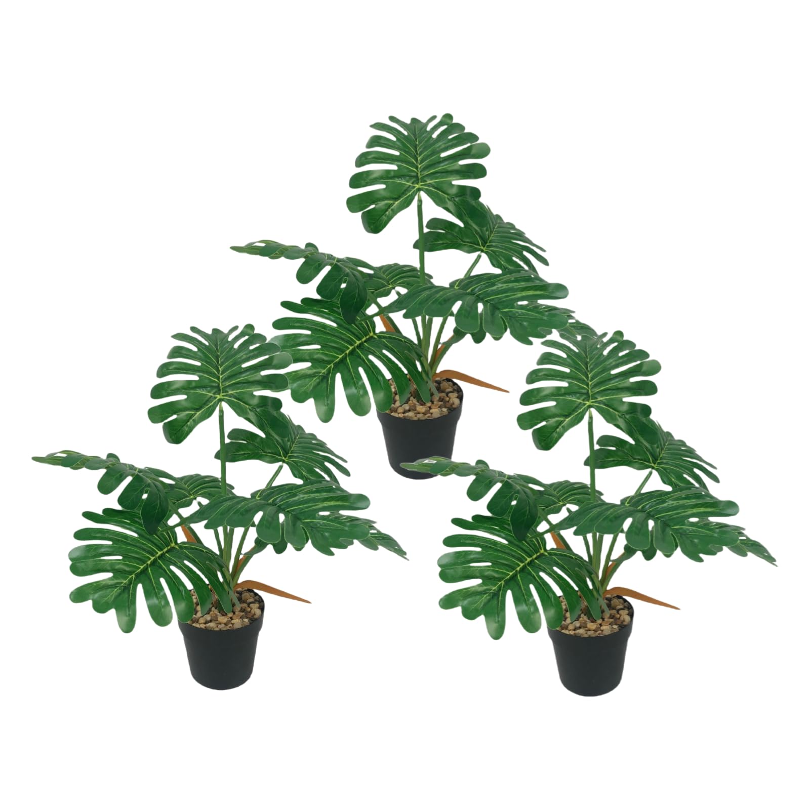 Plantes artificielles 3 pots pour une atmosphère sereine et verte à la maison