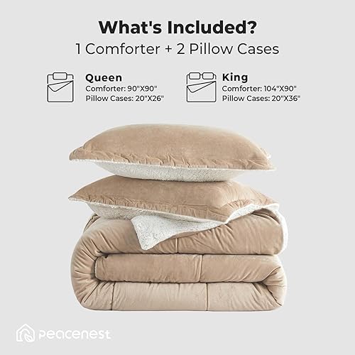 Miniatura 5 de Home Elements juego reversible de cobertor de 3 unidades con fundas para almohadas, Dorado, King