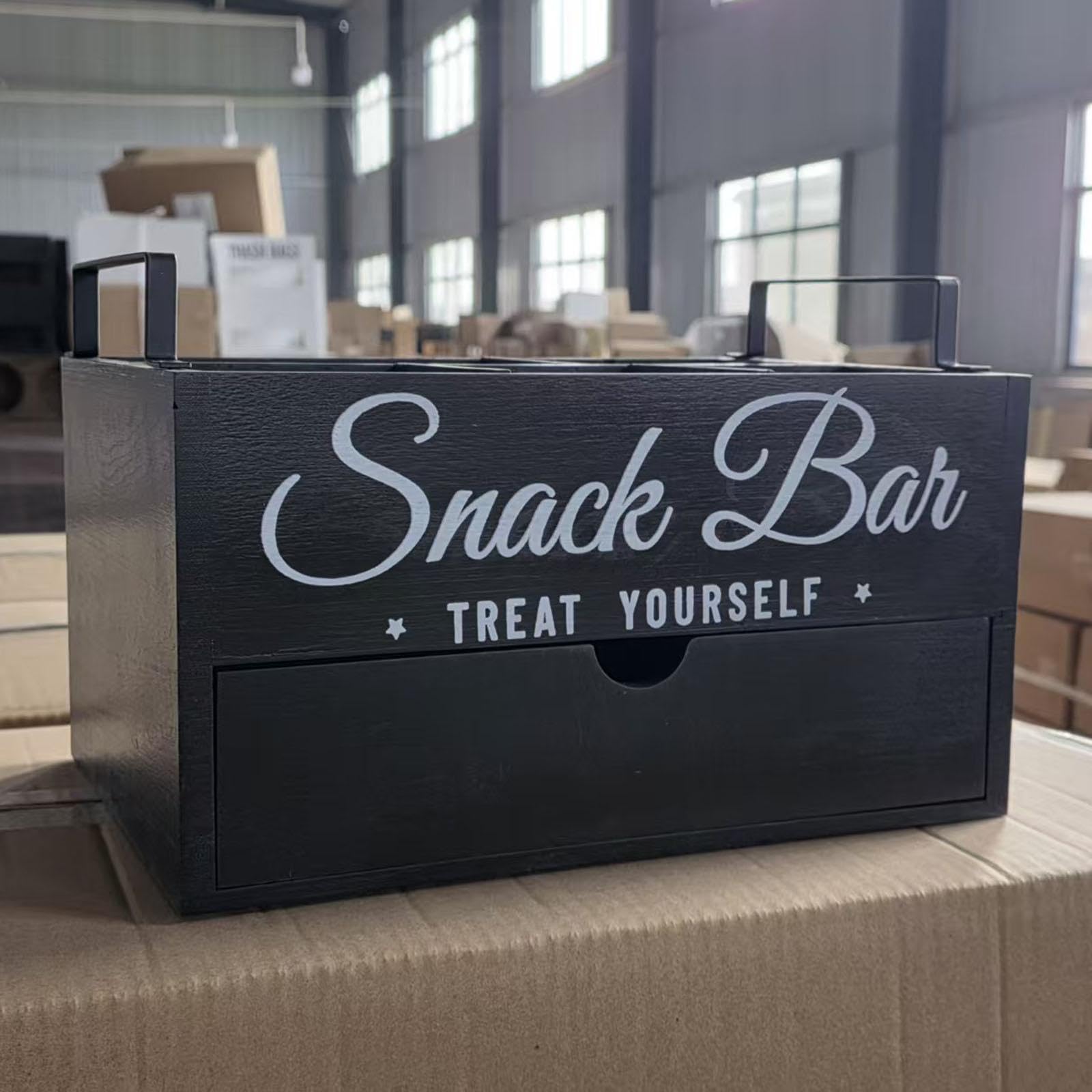 Organizador de Aperitivos de Encimera, Estación para Bolsitas de Té, Caja de Aperitivos Espaciosa Y Multiusos
