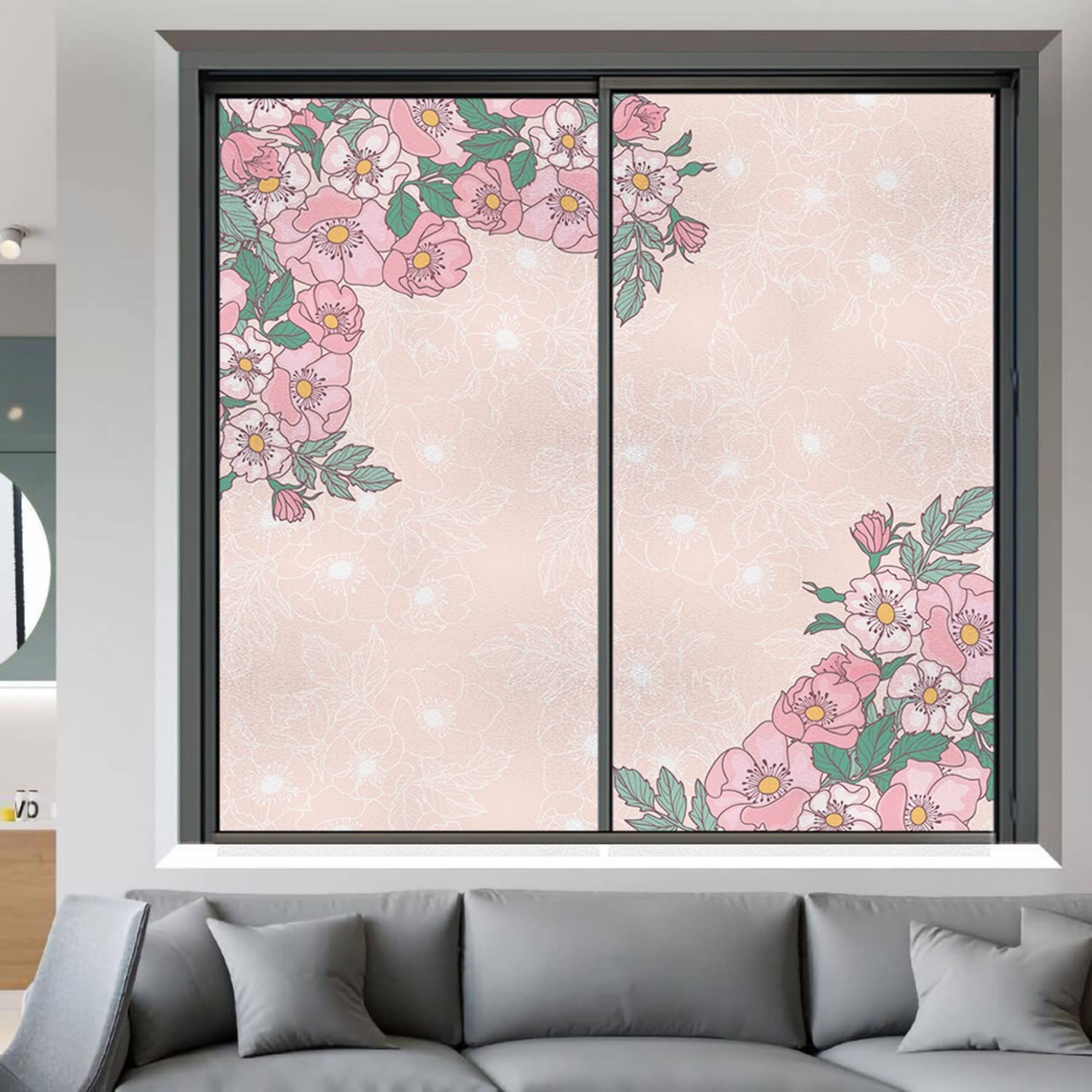 Zelfklevende vensterfilm Kleurrijke vensterfilm Frosted Glas Sticker Venster Film Kinderkamer door Licht Opaque Privacy Glass Sticker Venster Sticker Deurfilm