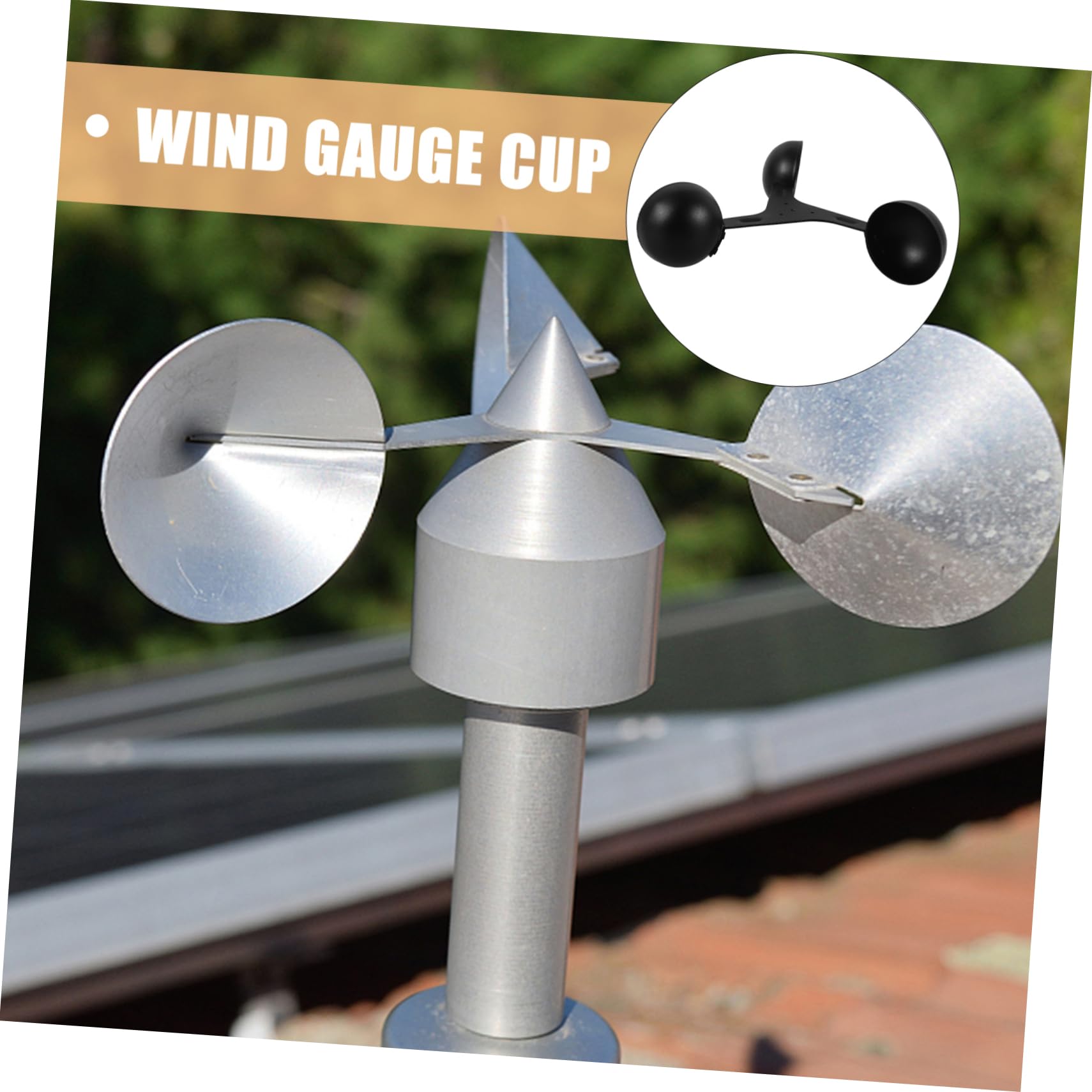 Yardenfun Anemometer Windbecher für Windmessung Ersatz Windgeschwindigkeitsbecher für Anemometer Präziser Windsensor Windmessung Cup für Luftstrommessung Wind Gauge Cup