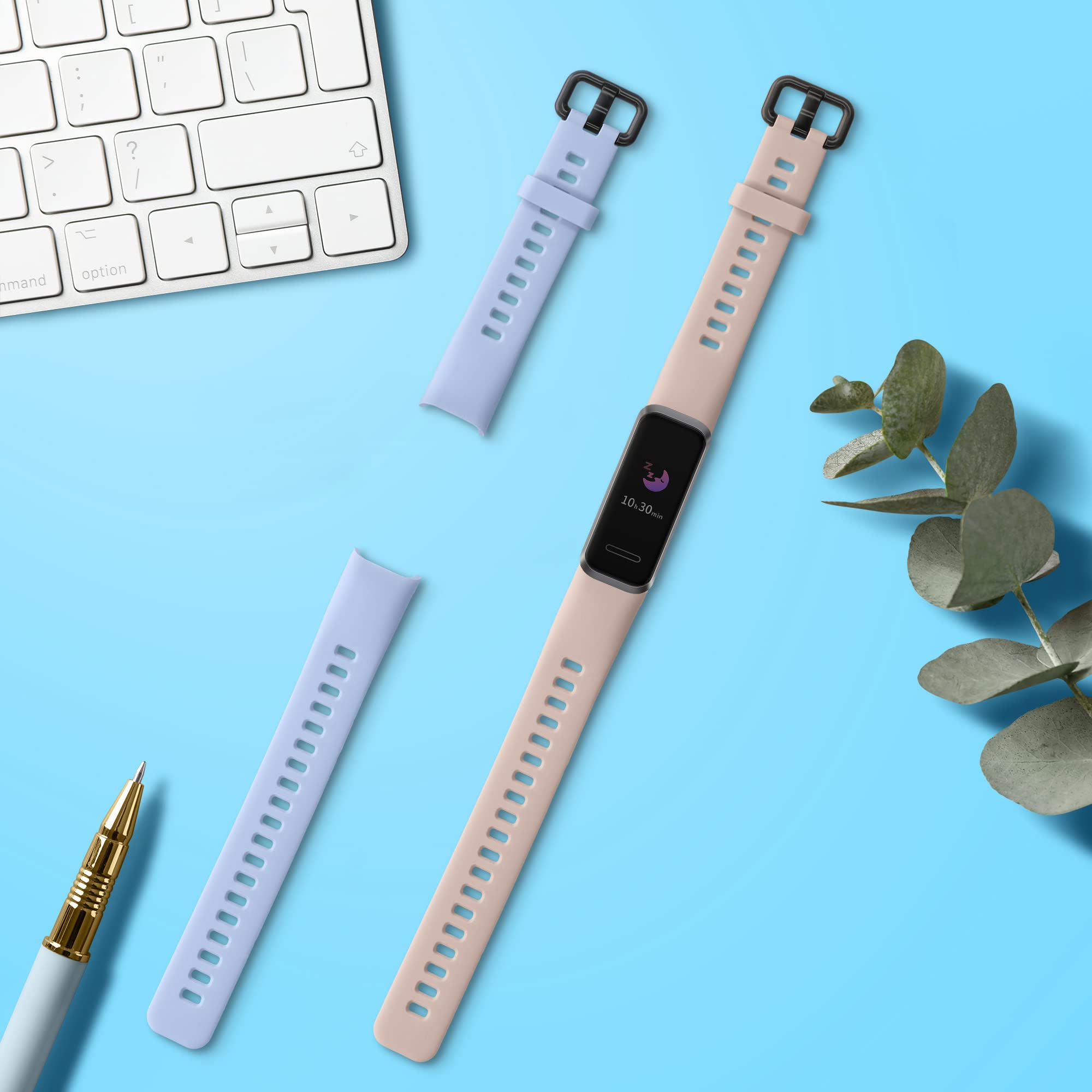 kwmobile Pasek kompatybilny z zegarkiem Huawei Band 4, 2 x zapasowy silikonowy pasek do zegarka