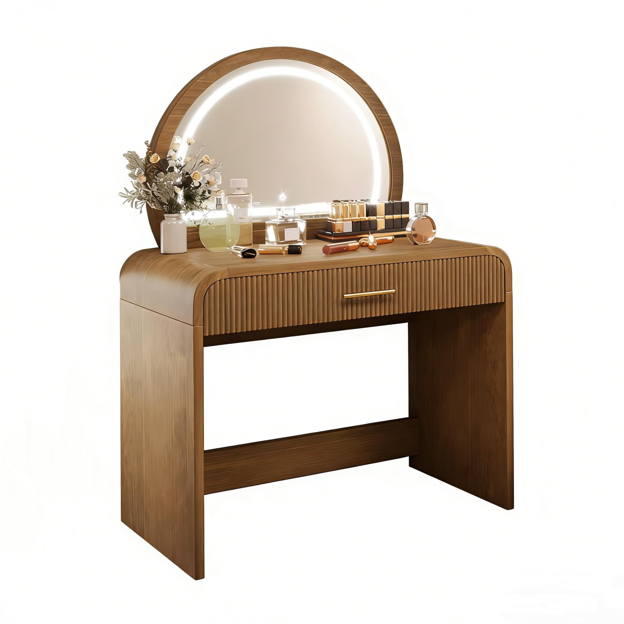 Majnesvon Elegant Espresso Makeup Vanity, 39