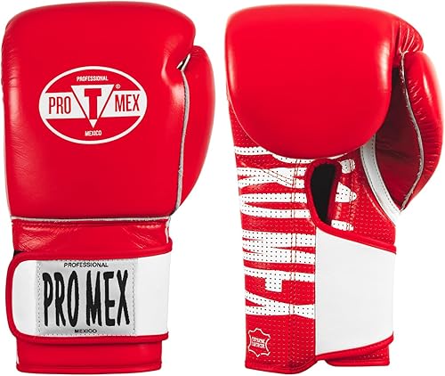 Miniatura 6 de Title Boxing Pro Mex Guantes Profesionales de Boxeo para Entrenamiento con Borde Profesional Negro -,Rojo
